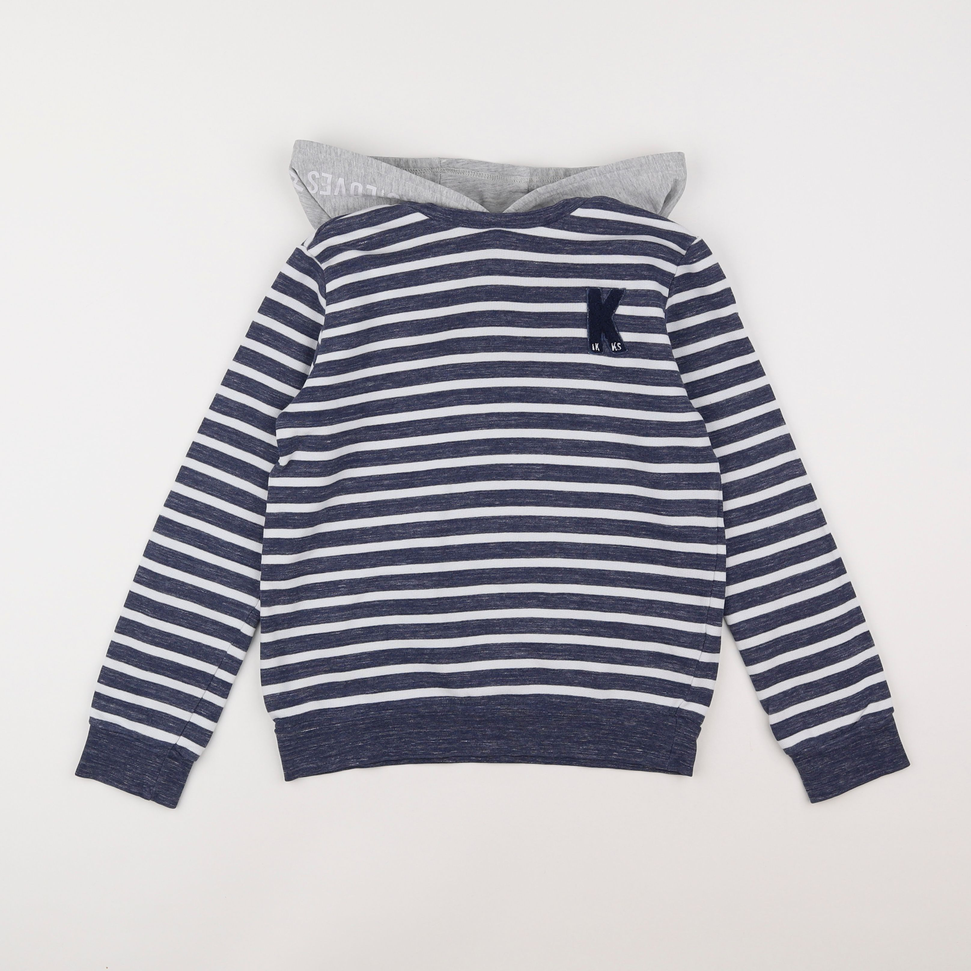 IKKS - sweat blanc, bleu - 8 ans