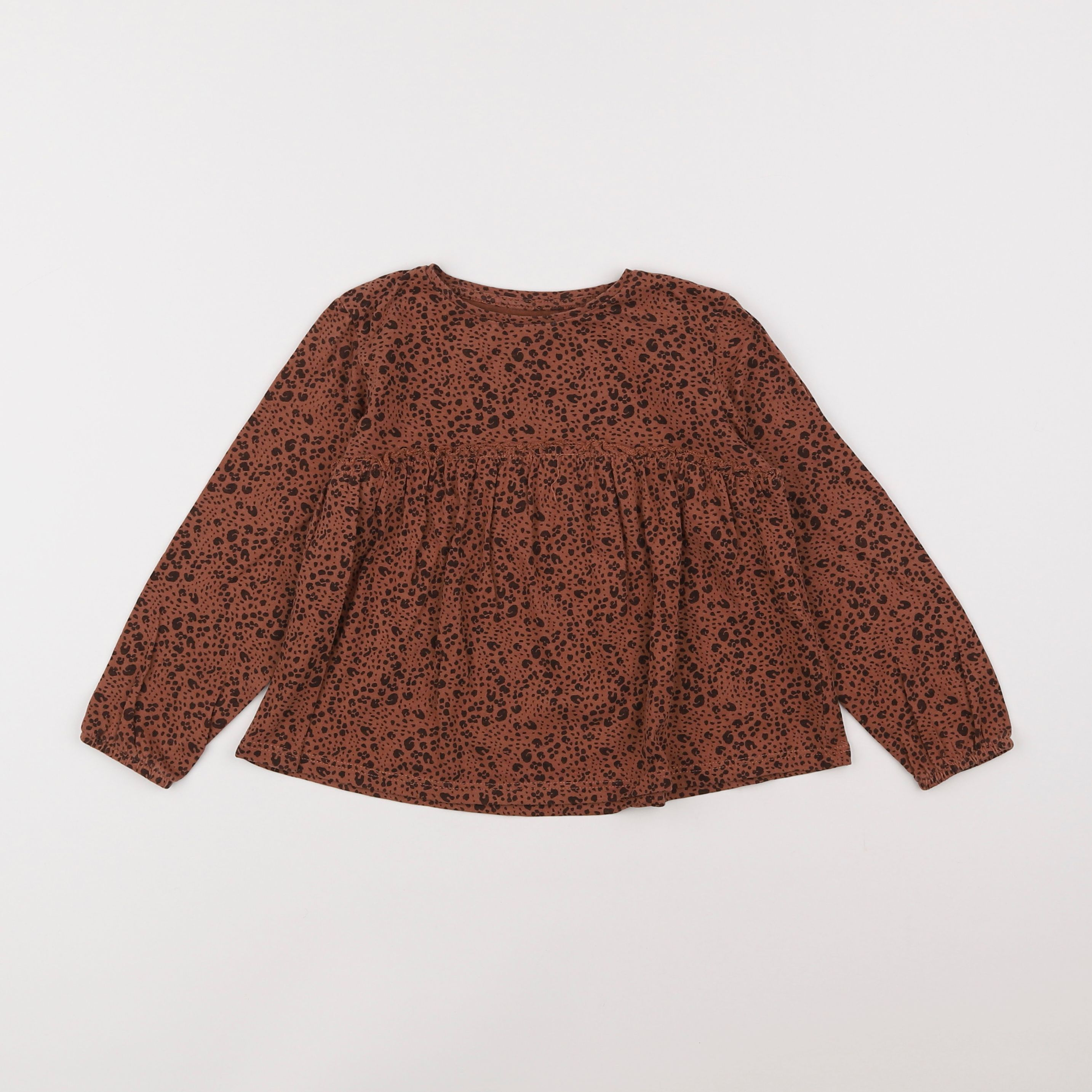 Vertbaudet - tee-shirt marron - 4 ans