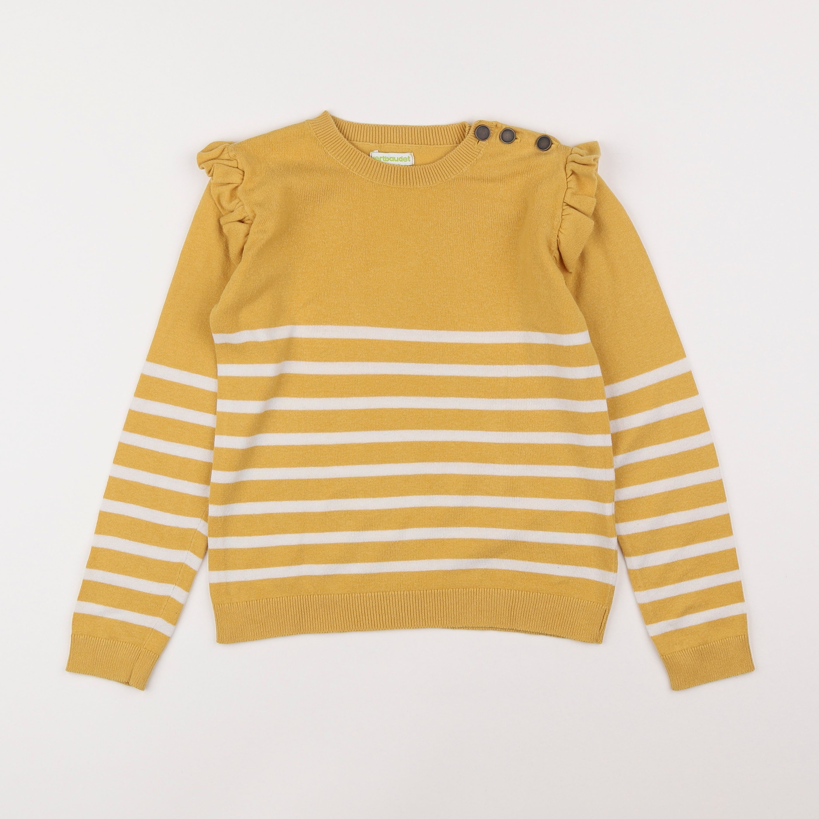 Vertbaudet - pull jaune - 8 ans