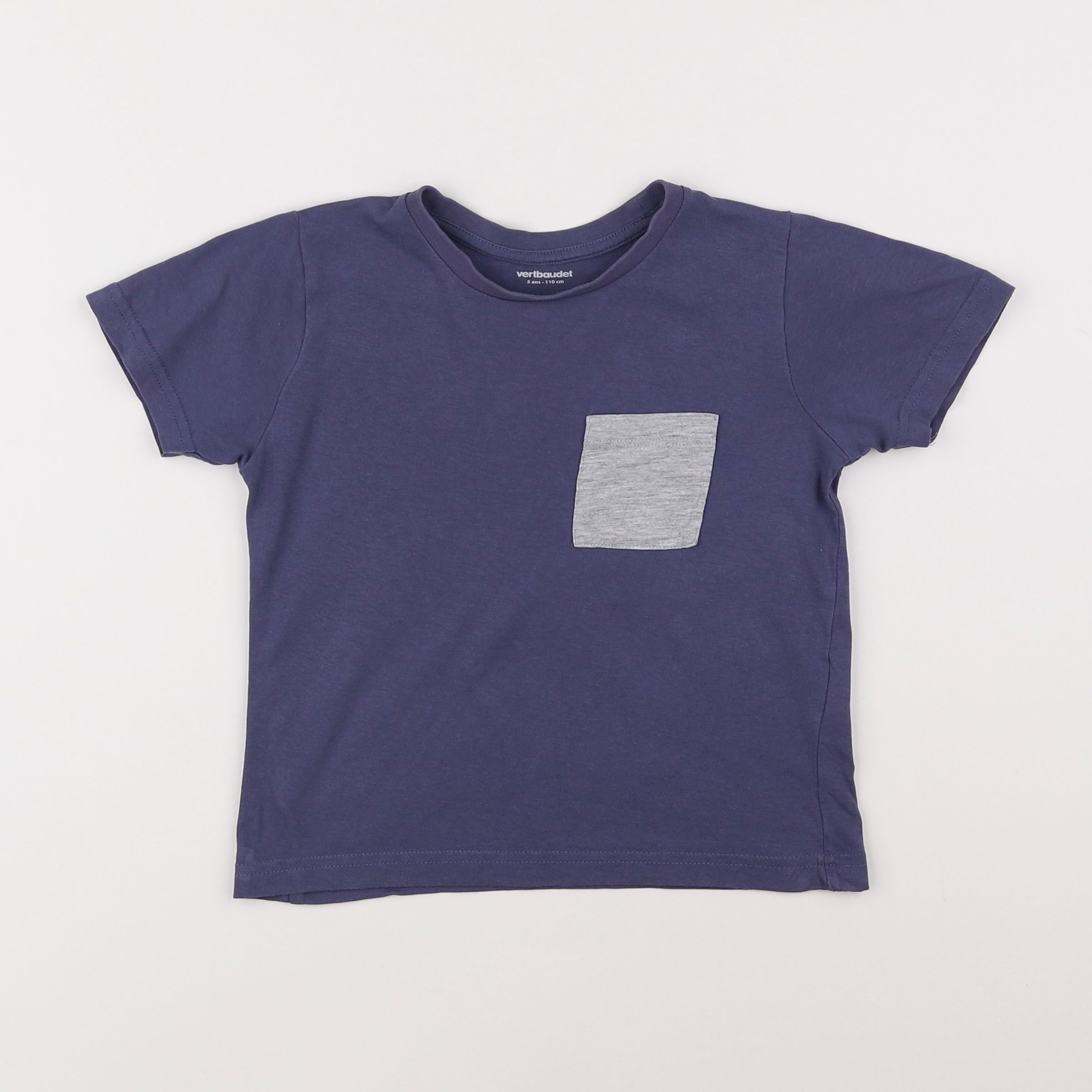 Vertbaudet - tee-shirt bleu - 5 ans