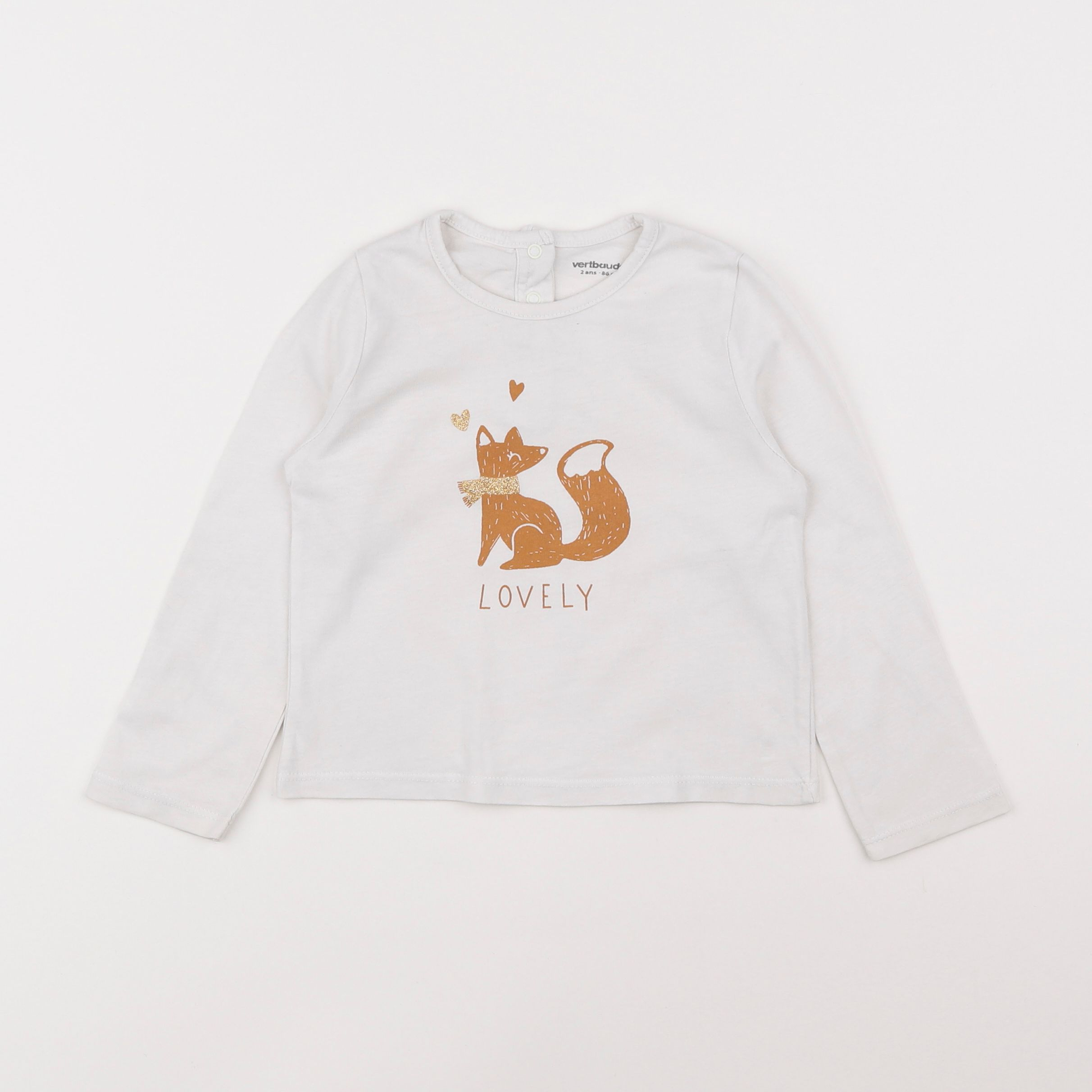 Vertbaudet - tee-shirt blanc - 2 ans