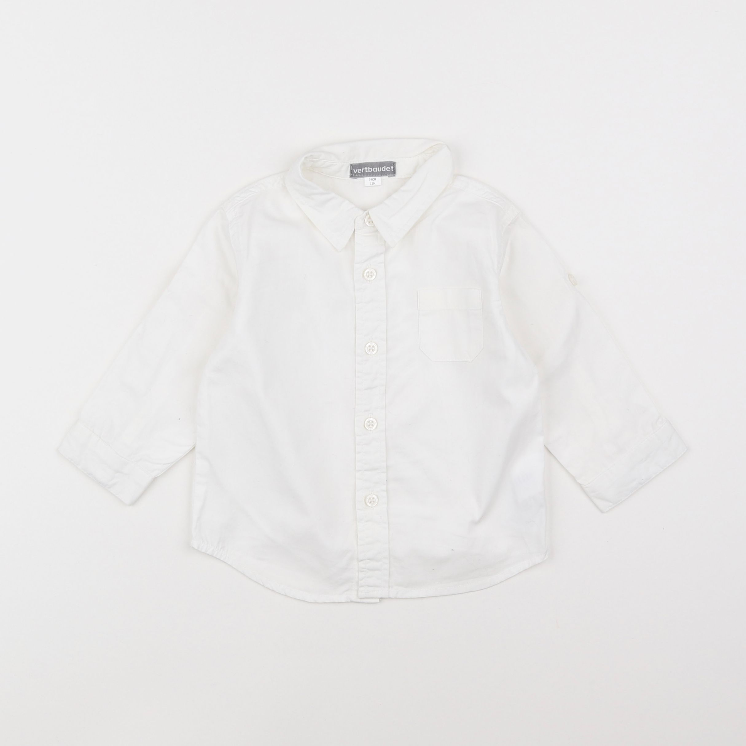 Vertbaudet - chemise blanc - 12 mois