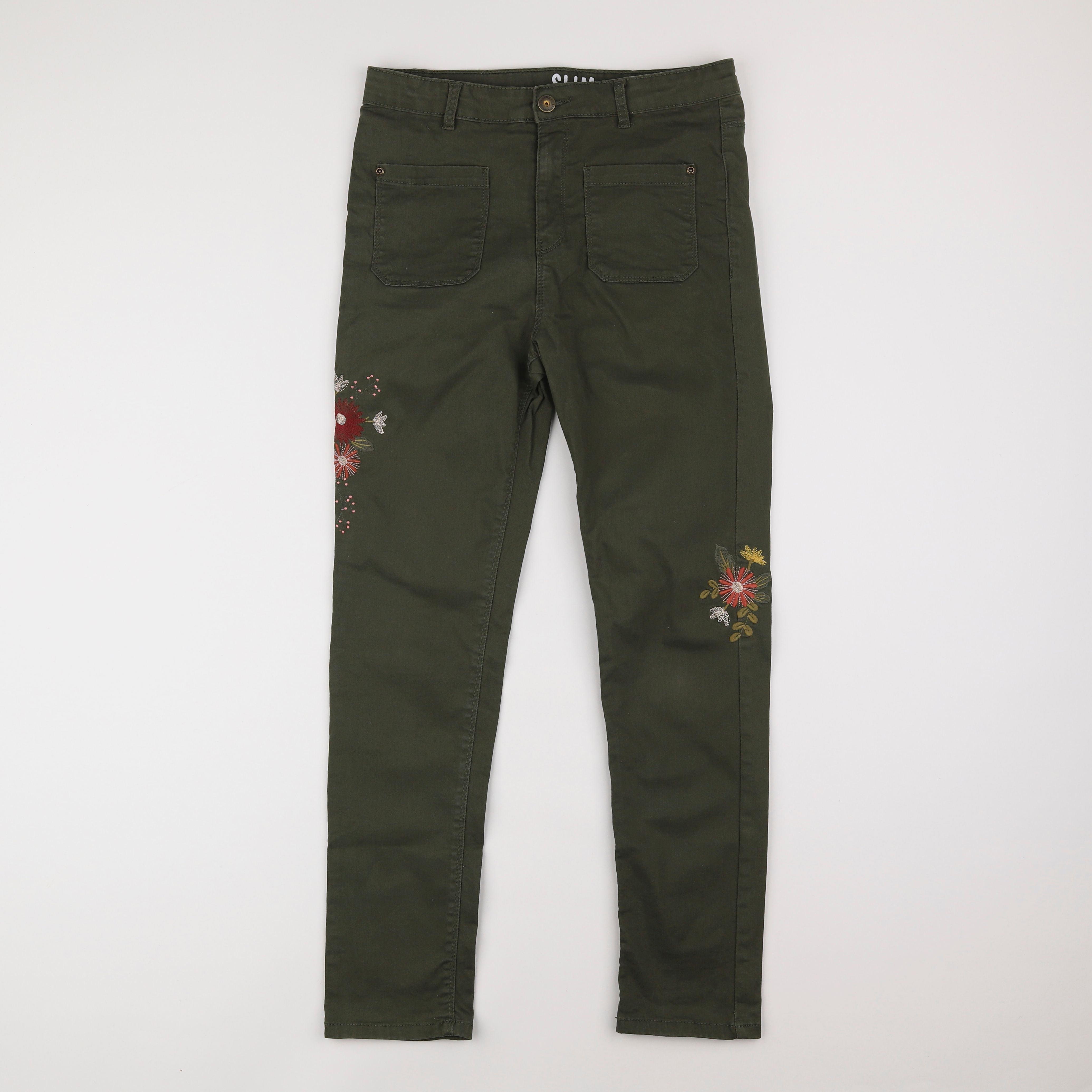 Vertbaudet - pantalon vert - 14 ans