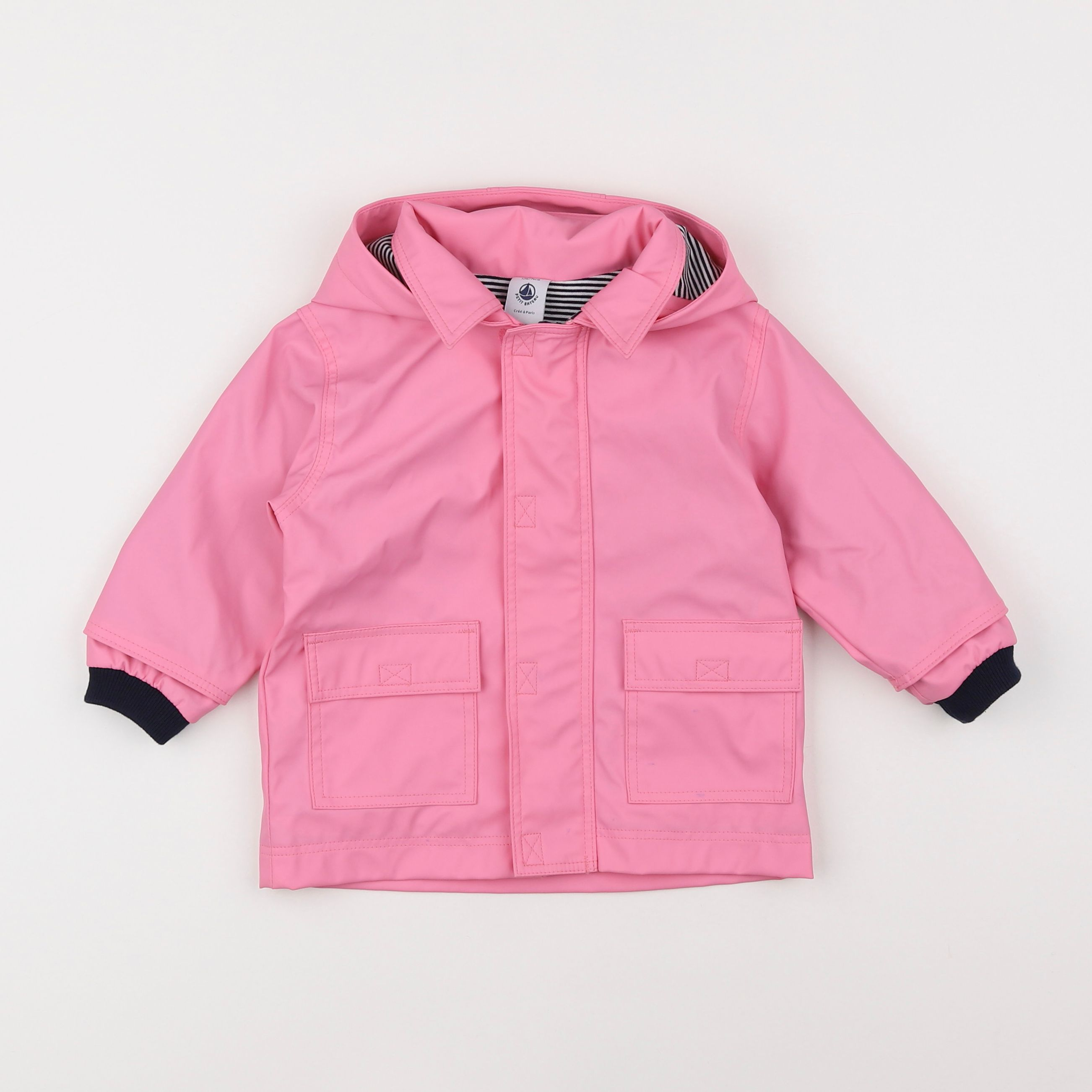 Petit Bateau - imperméable rose - 12 mois