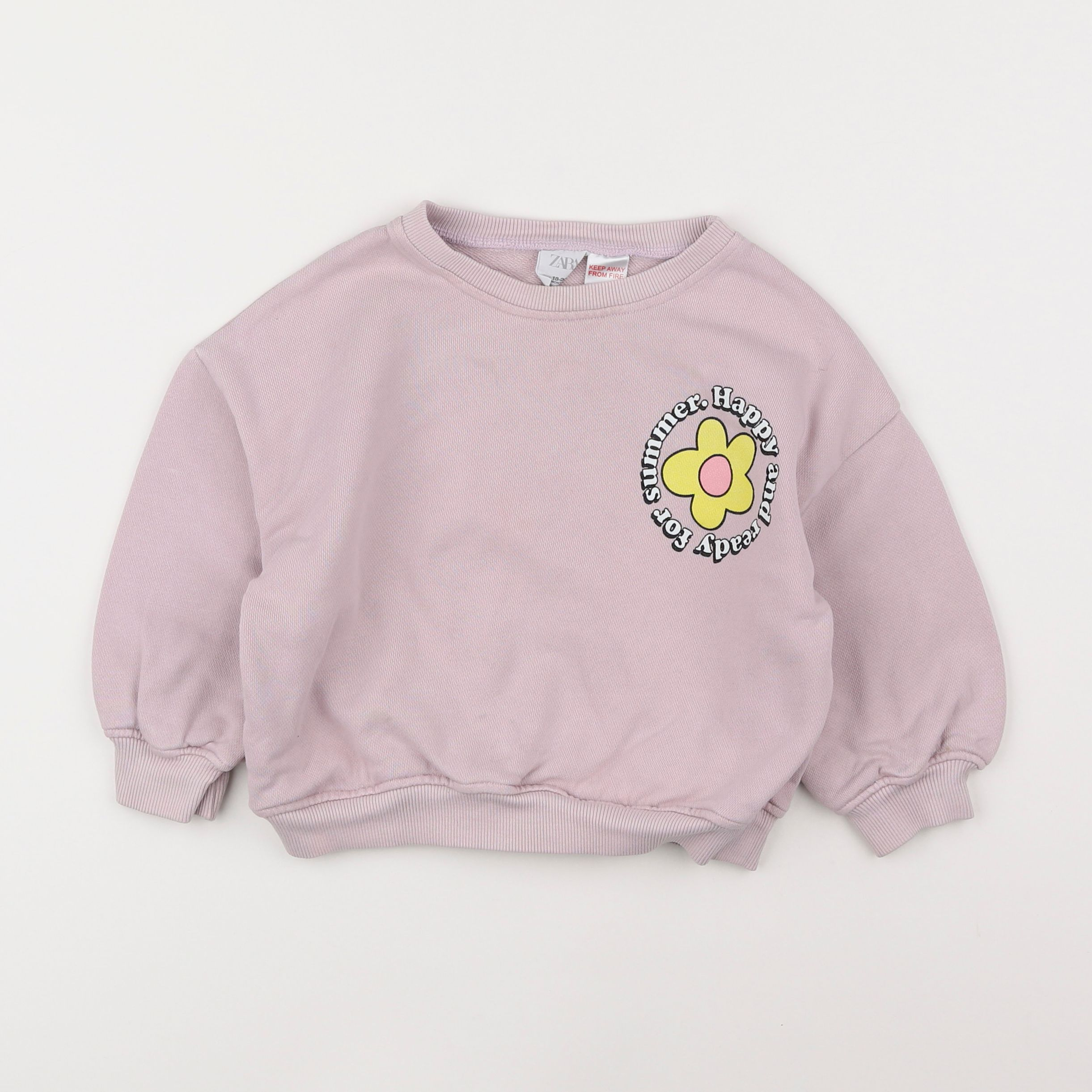 Zara - sweat rose - 18 mois à 2 ans