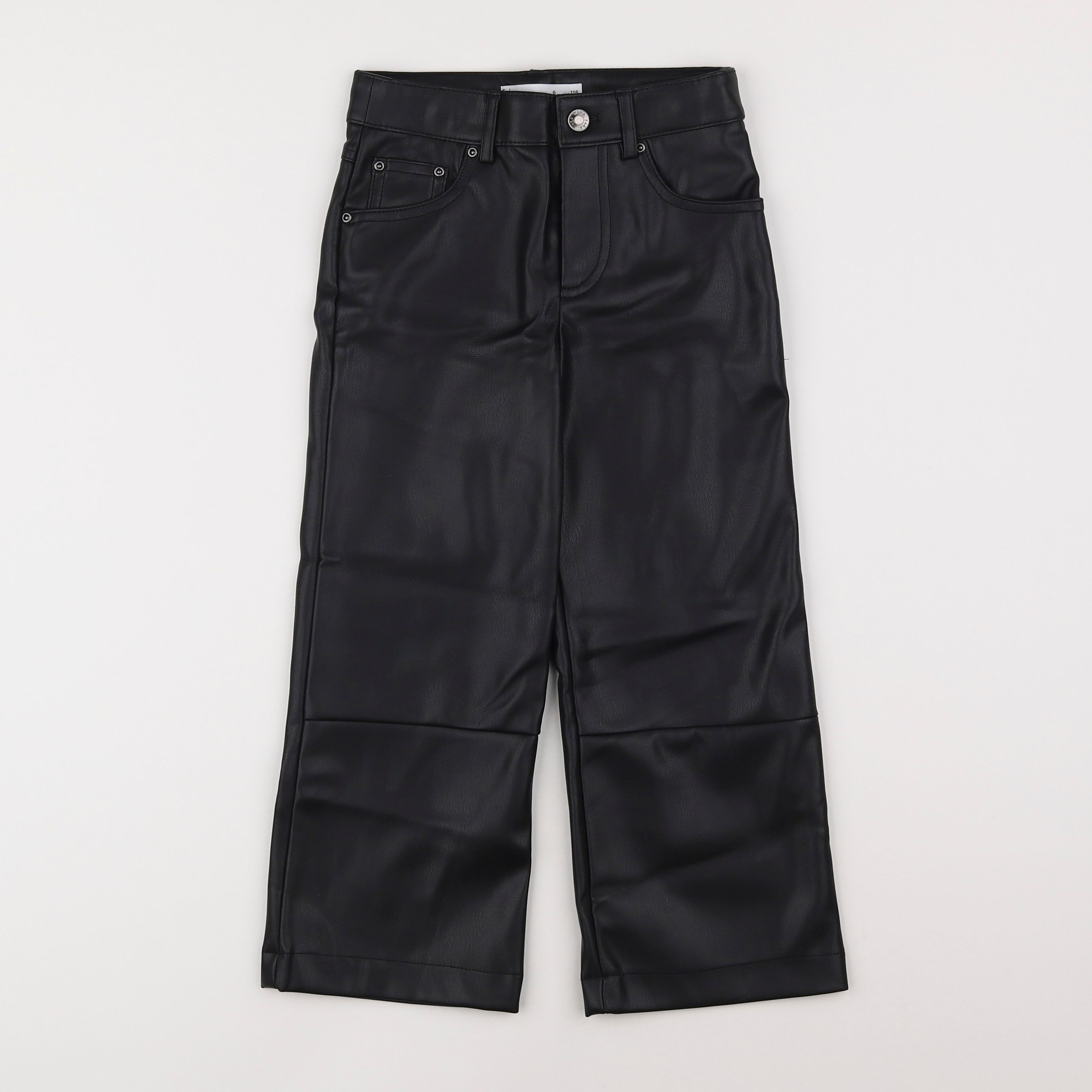 Zara - pantalon simili noir - 6 ans