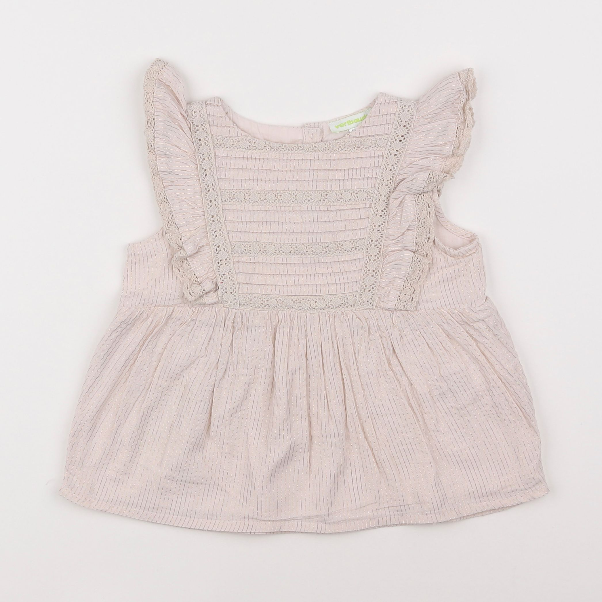 Vertbaudet - blouse blanc, bronze - 4 ans