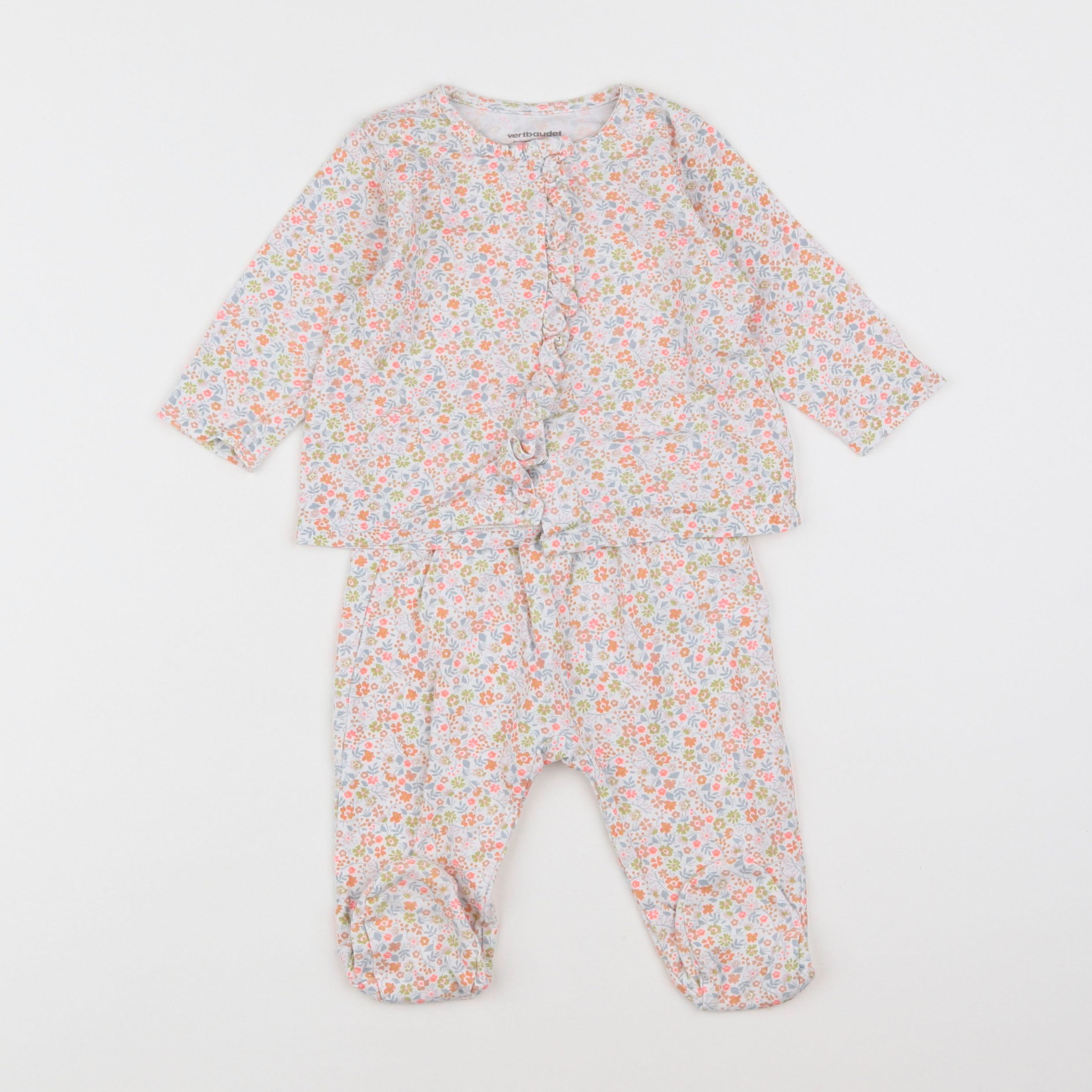 Vertbaudet - pyjama coton multicolore - 6 mois