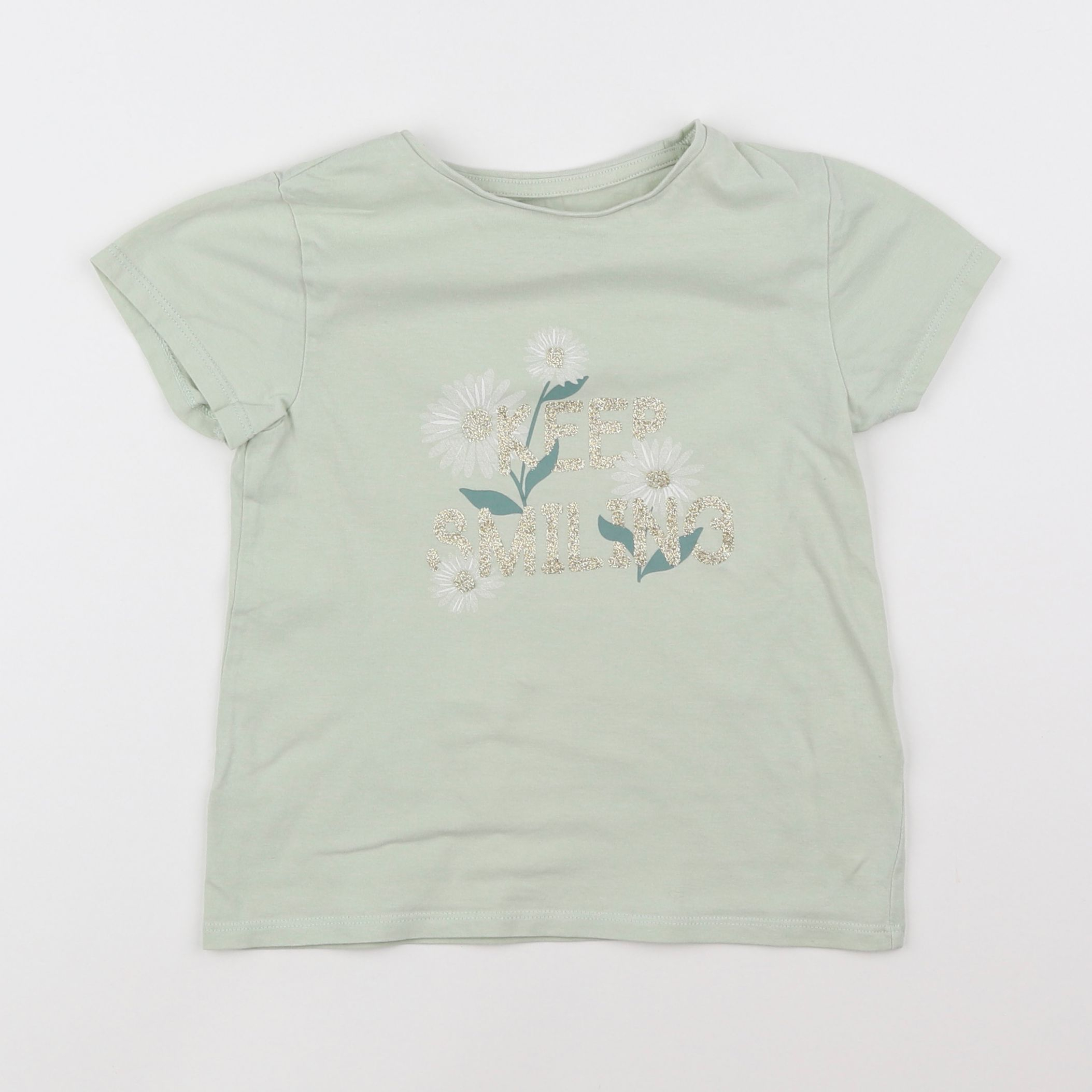 Vertbaudet - tee-shirt vert - 6 ans