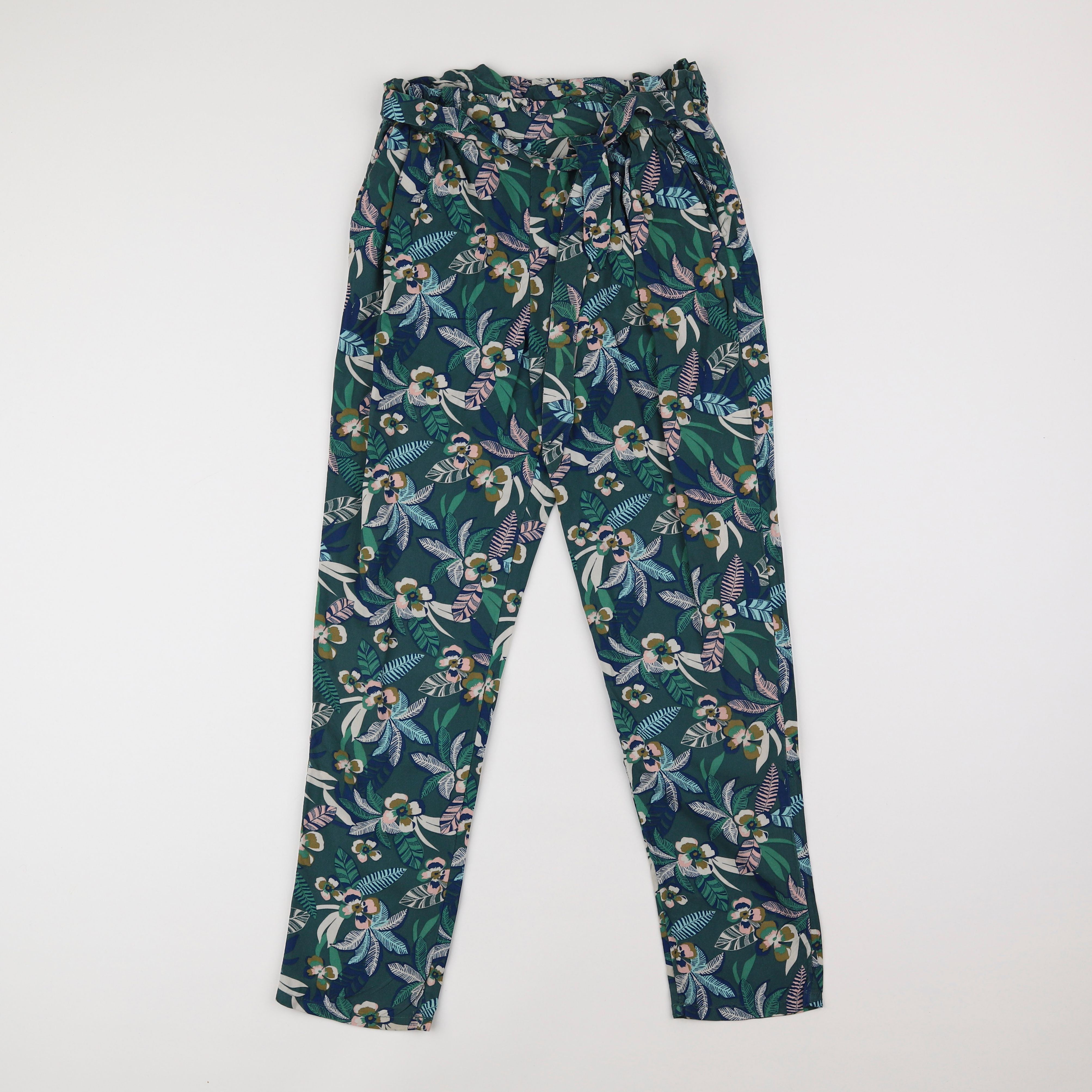 Vertbaudet - pantalon vert - 11/12 ans