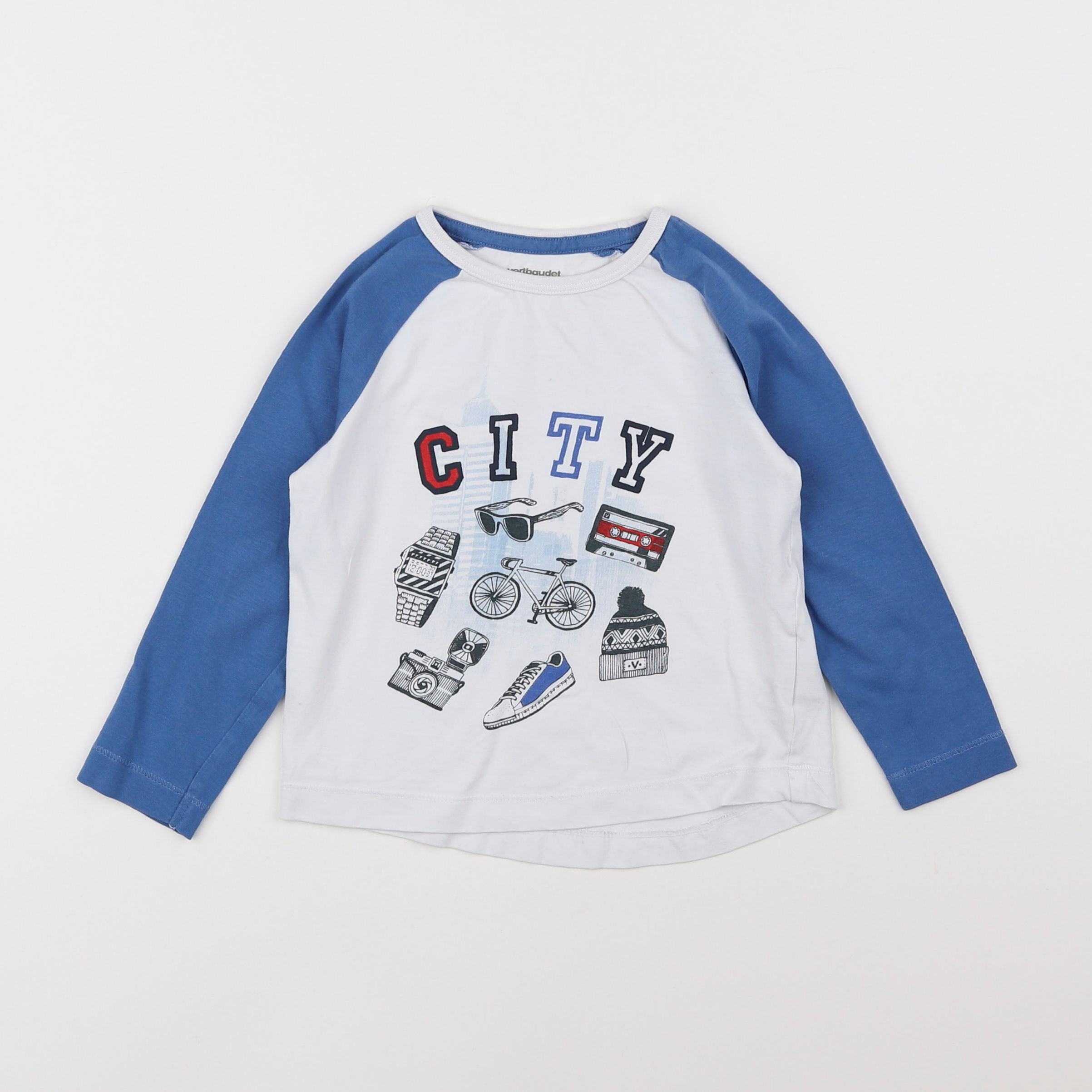 Vertbaudet - tee-shirt blanc - 3 ans