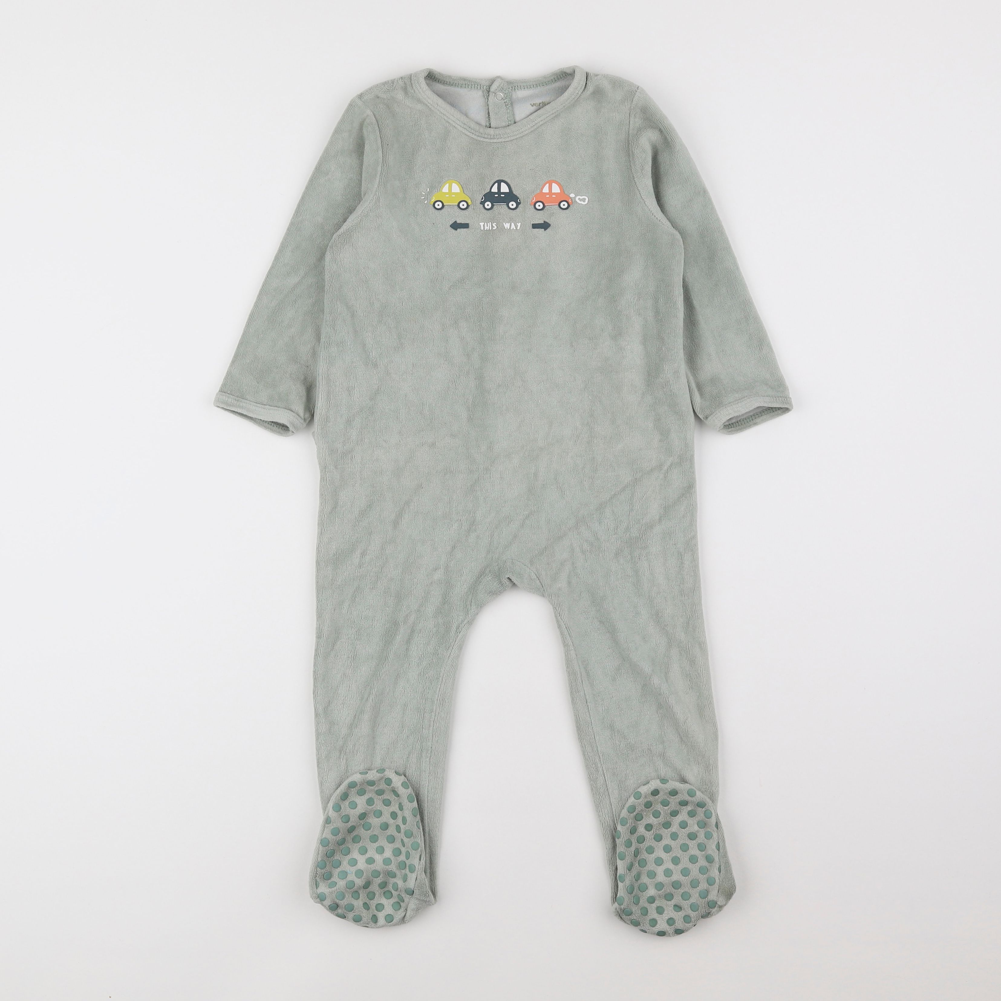 Vertbaudet - pyjama velours vert - 3 ans