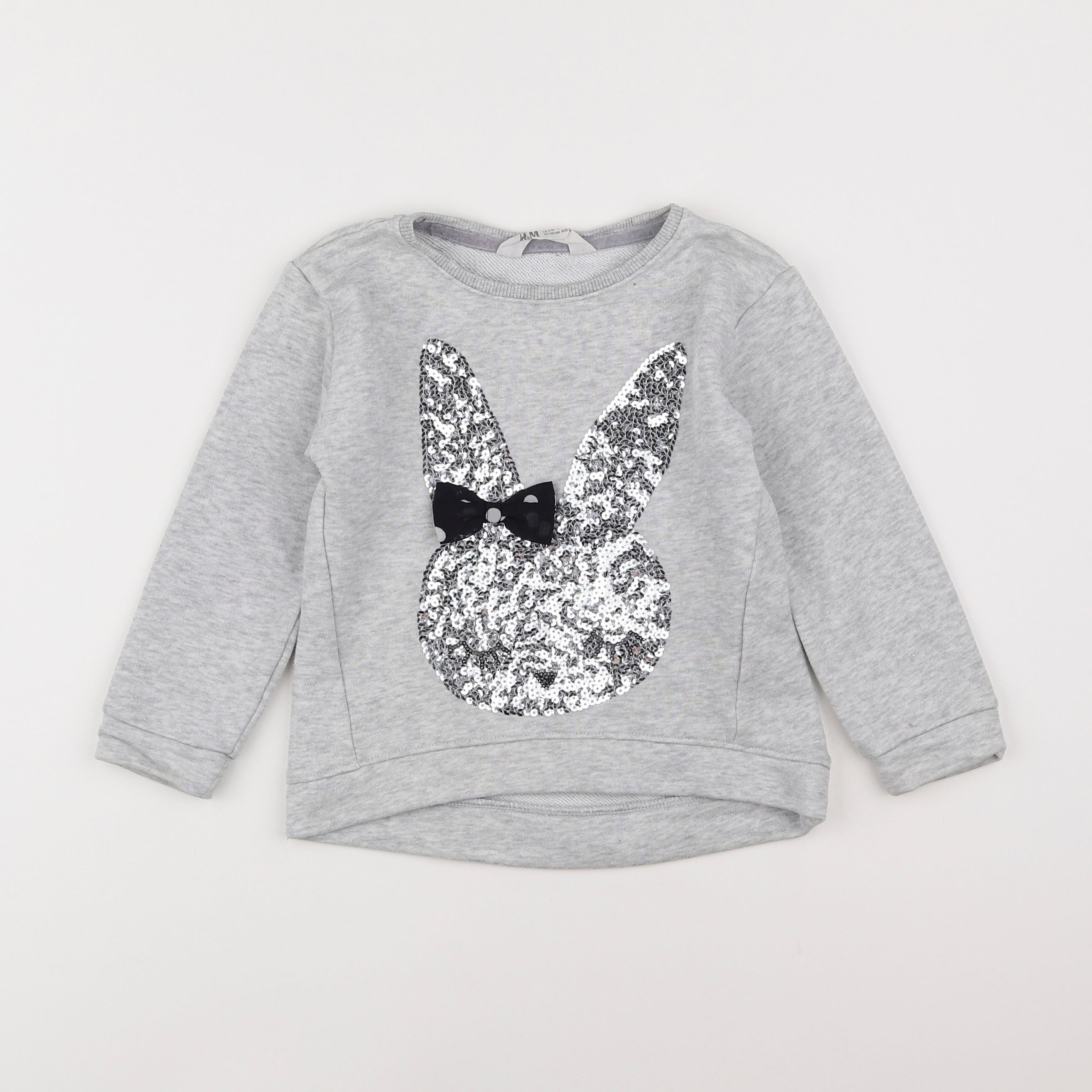 H&M - sweat gris - 2/4 ans