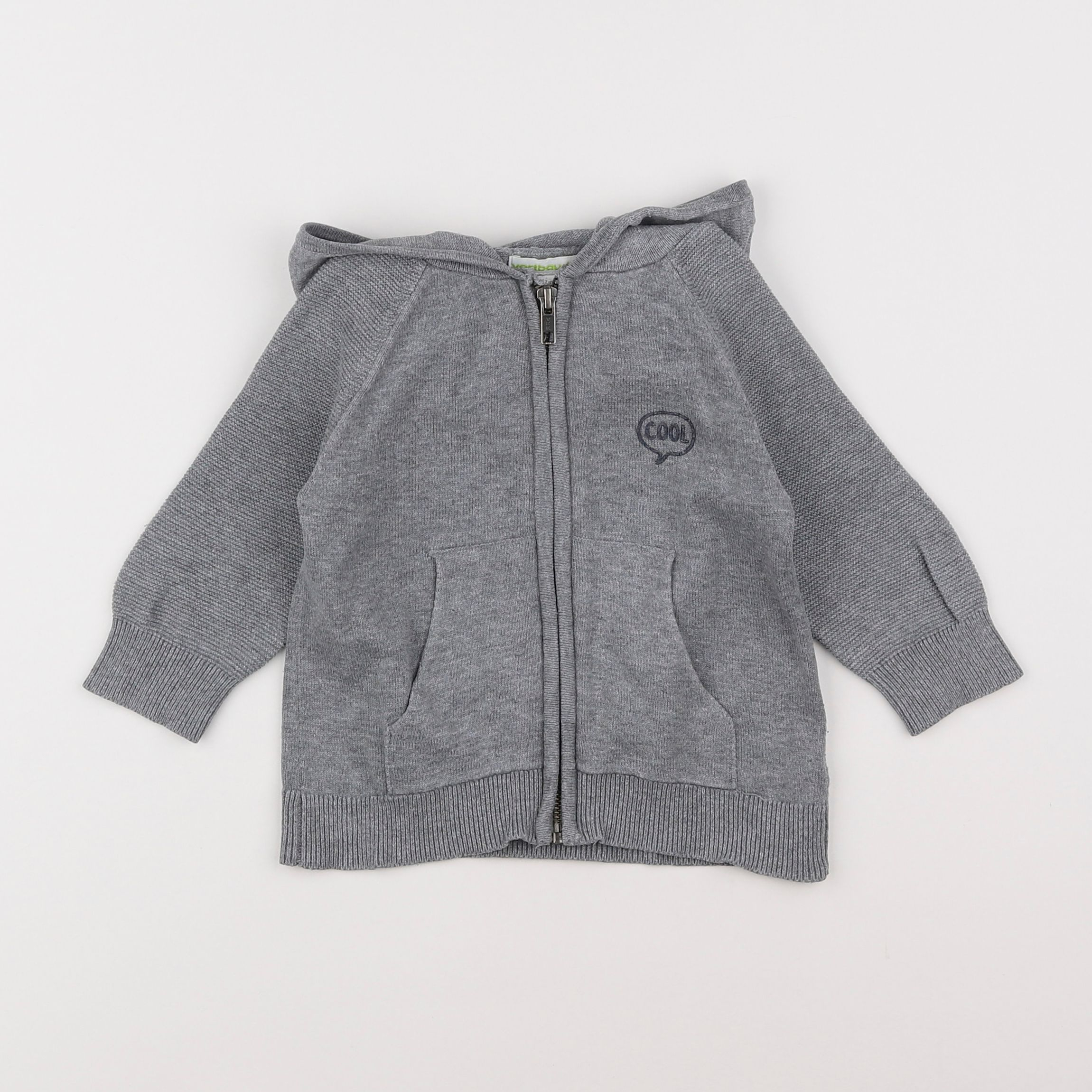 Vertbaudet - gilet gris - 2 ans