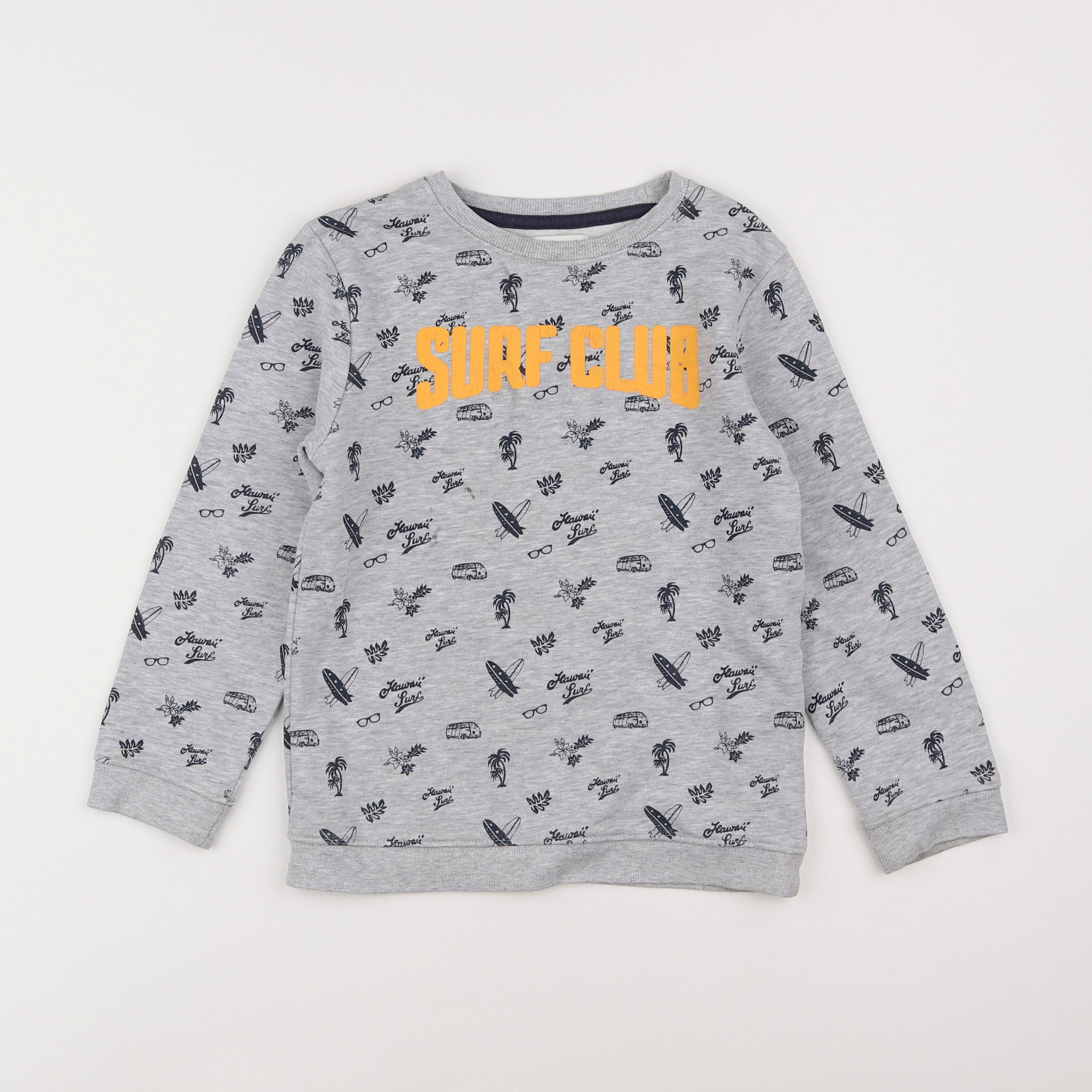 Vertbaudet - sweat gris - 8 ans