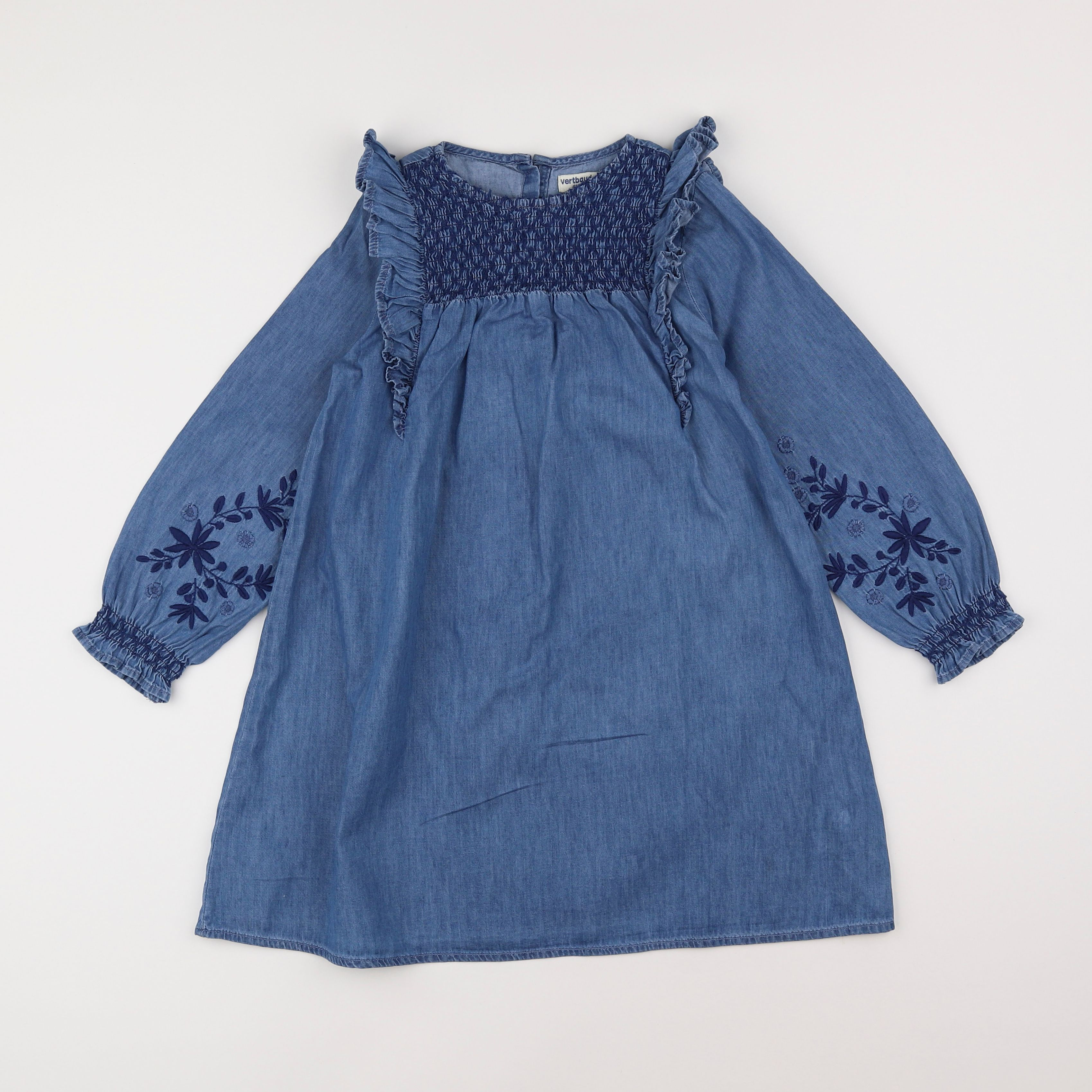 Vertbaudet - robe bleu - 7 ans