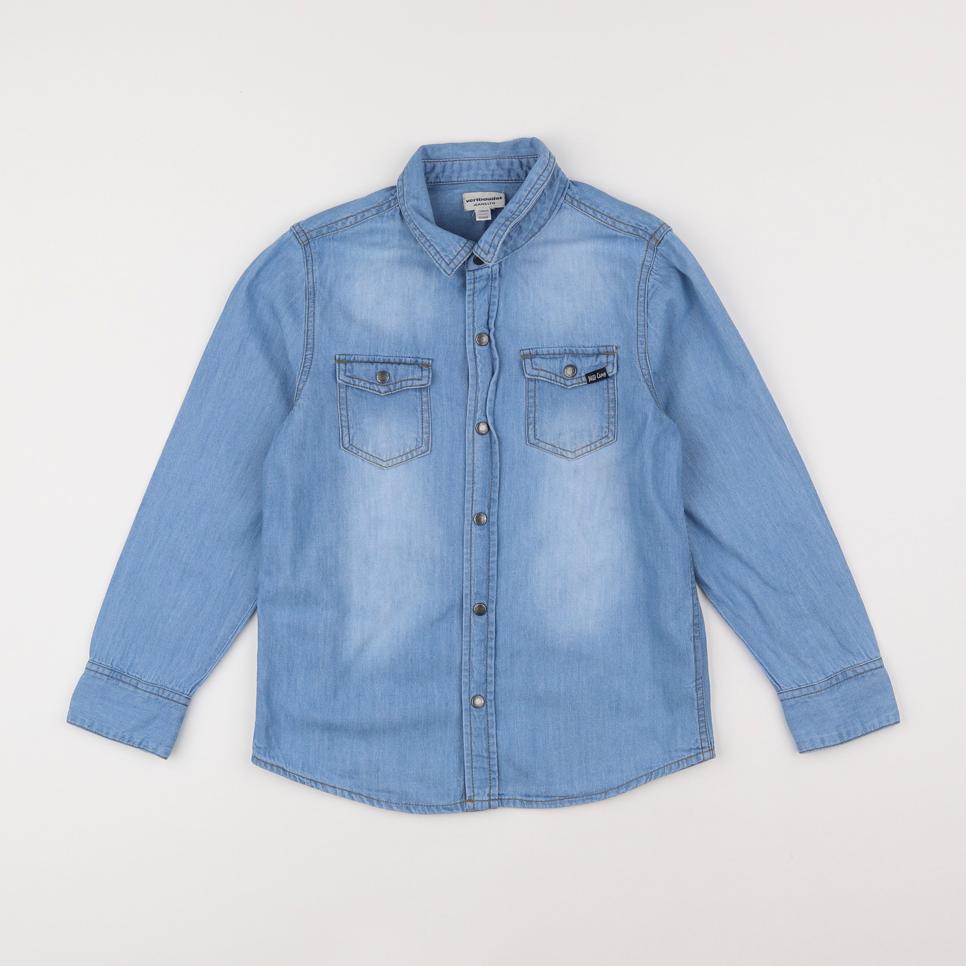 Vertbaudet - chemise bleu - 8 ans