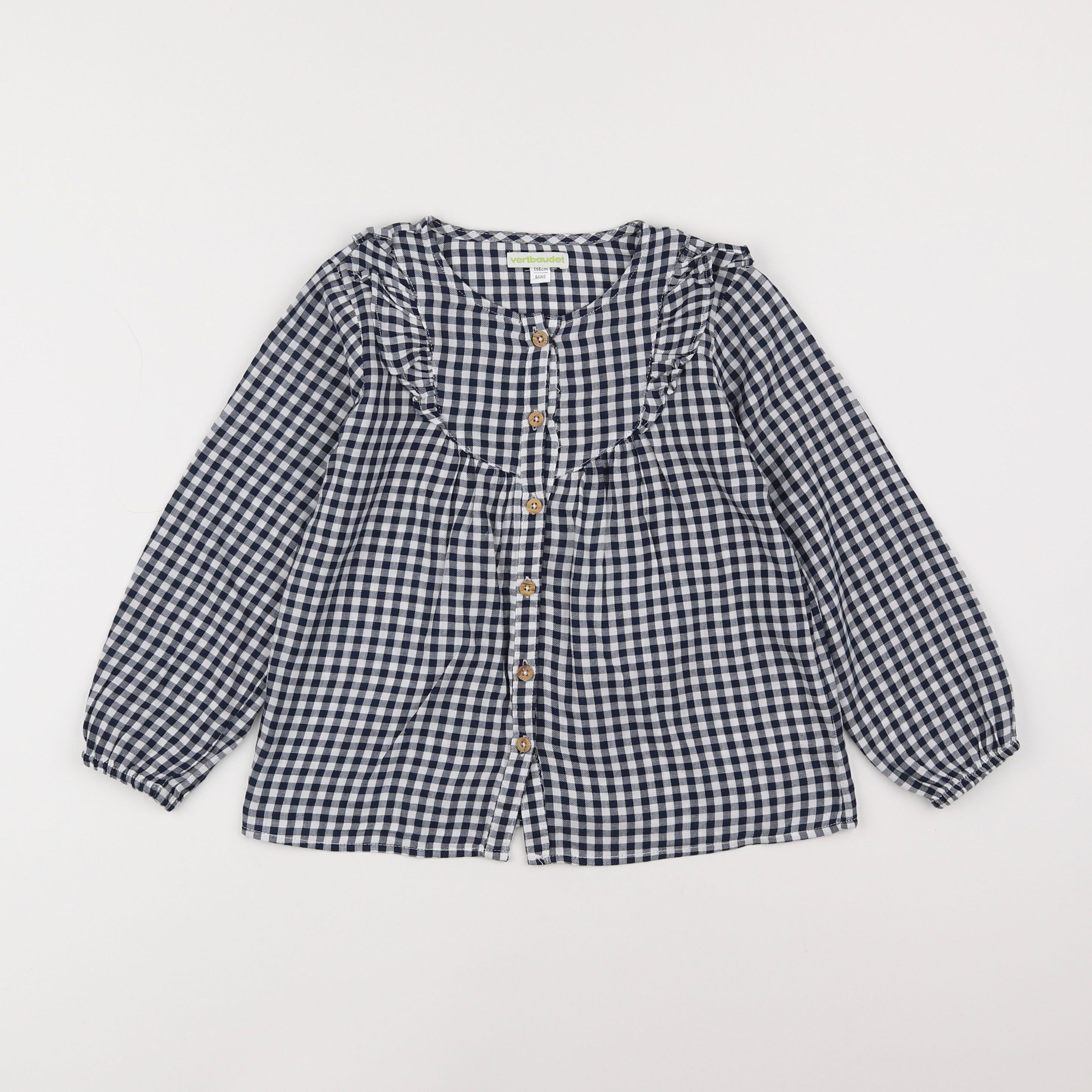 Vertbaudet - blouse bleu - 6 ans