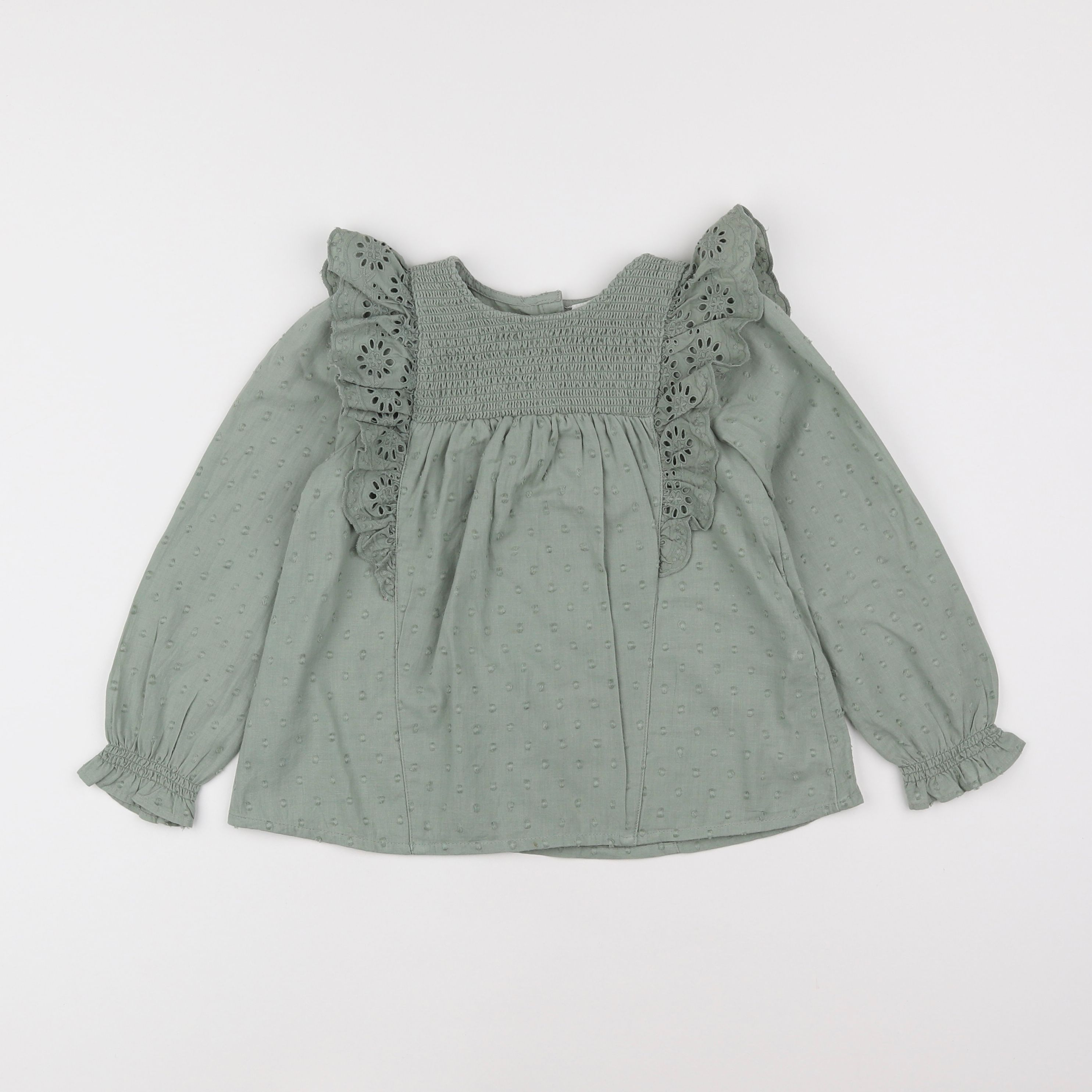 Vertbaudet - blouse vert - 6 ans