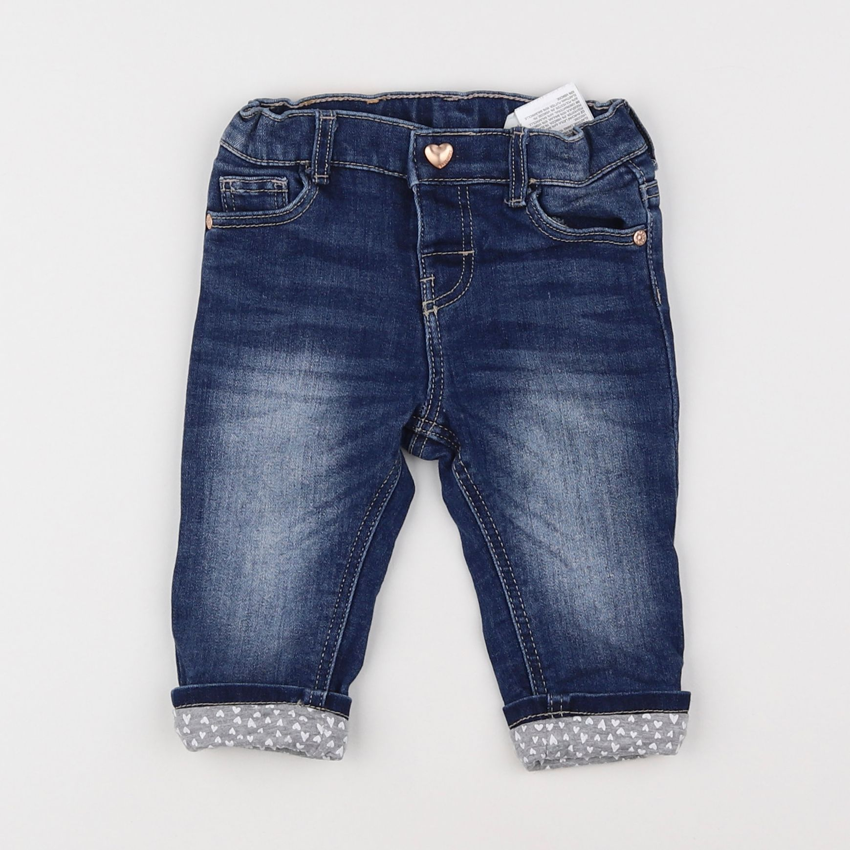 H&M - jean bleu - 3/6 mois