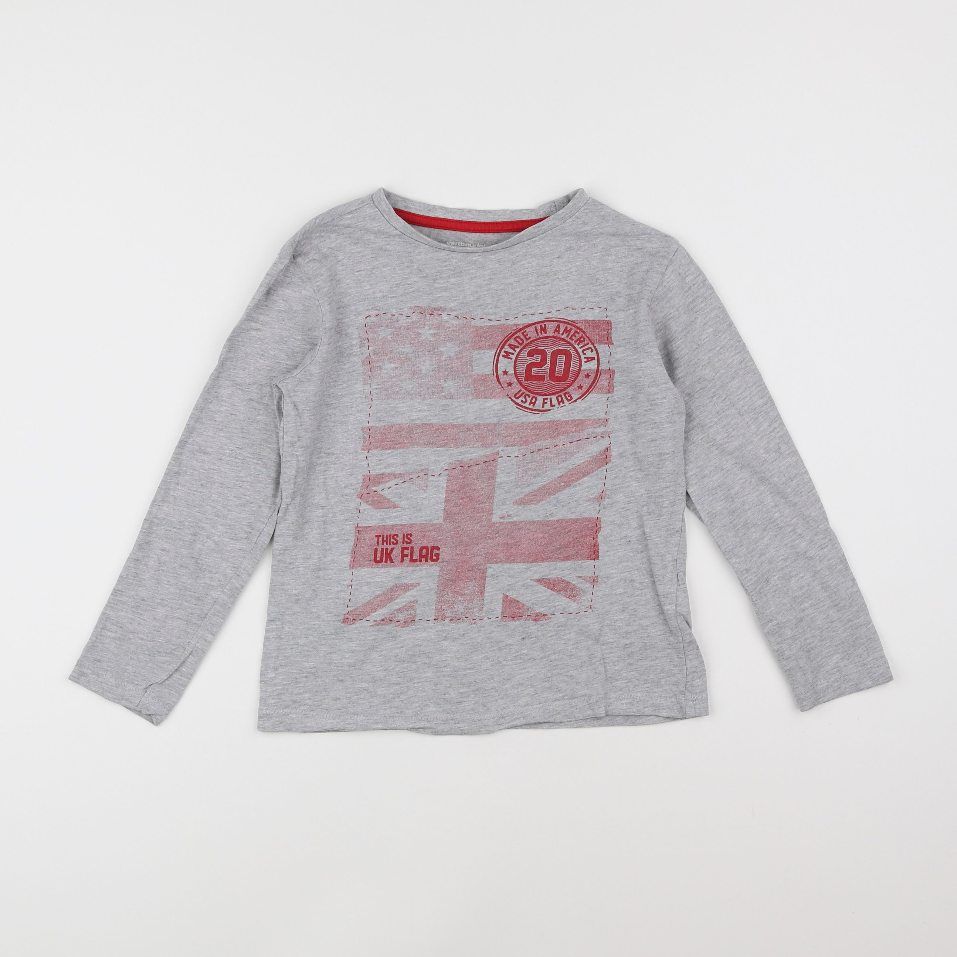 Vertbaudet - tee-shirt gris - 8 ans