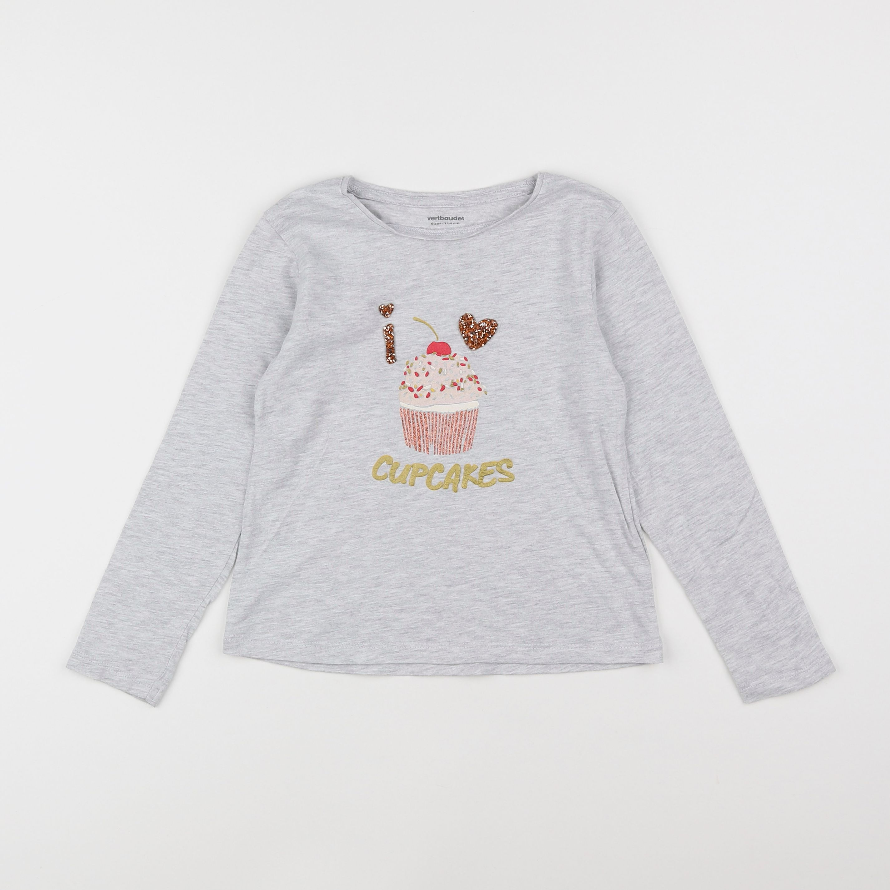 Vertbaudet - tee-shirt gris - 6 ans