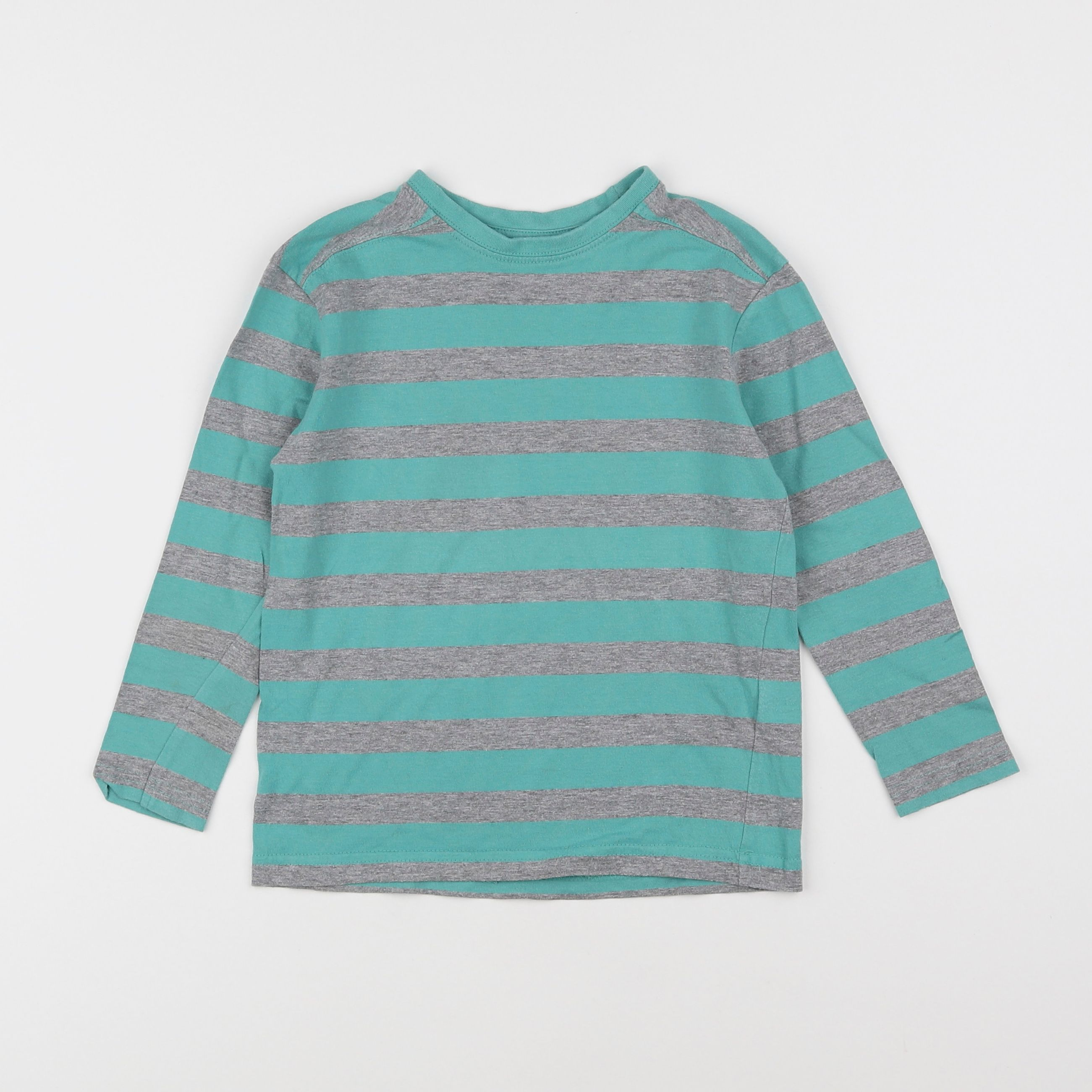 Vertbaudet - tee-shirt vert, gris - 5 ans