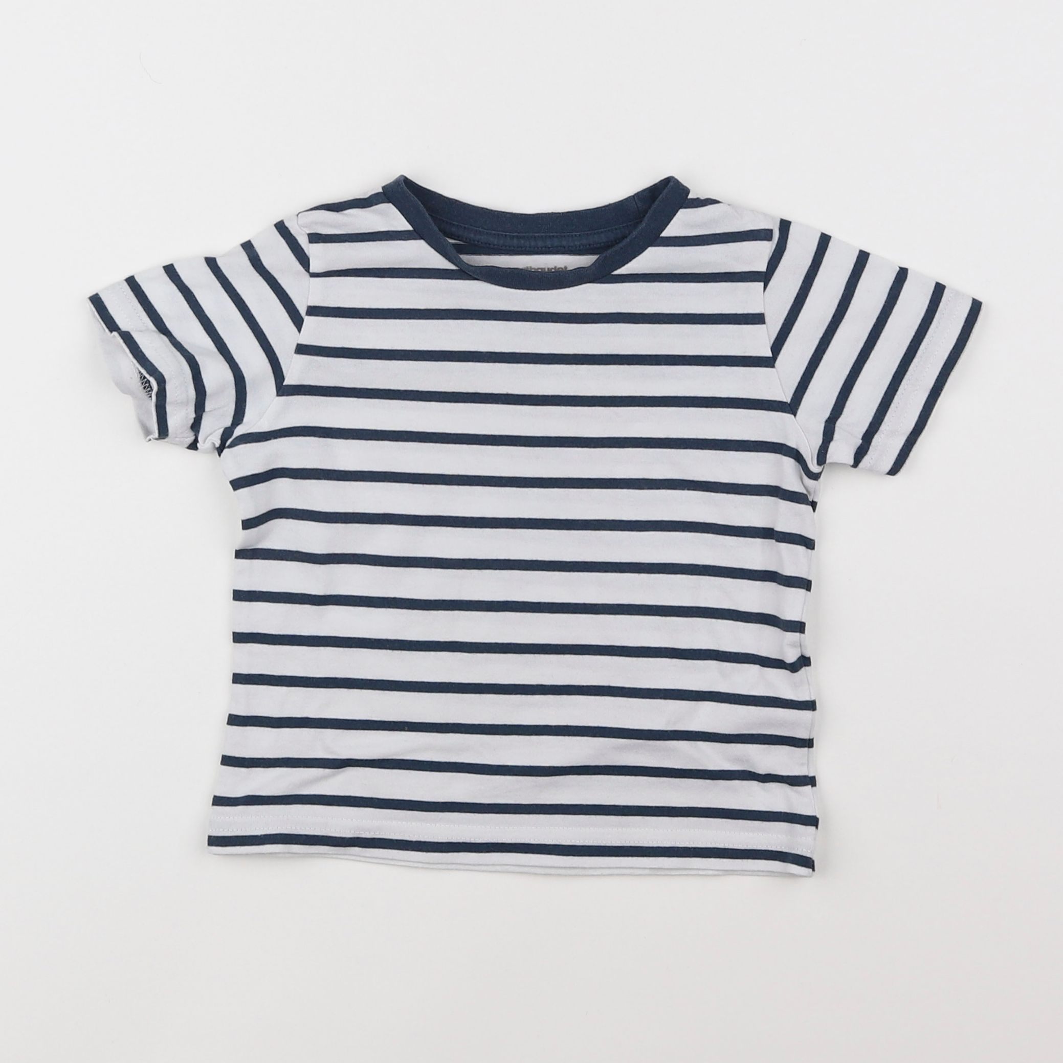 Vertbaudet - tee-shirt blanc, bleu - 3 ans