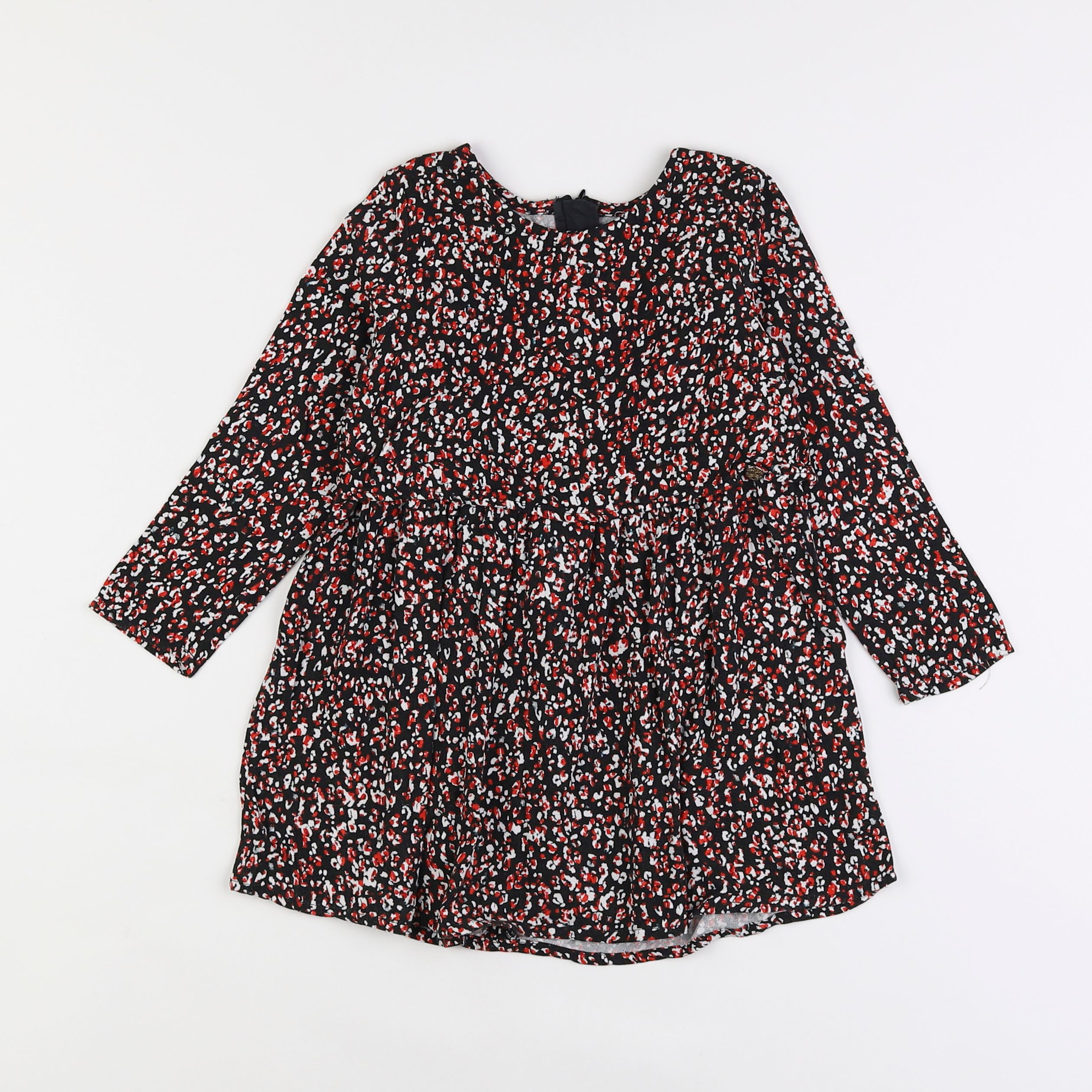 IKKS - robe noir, rouge - 3 ans