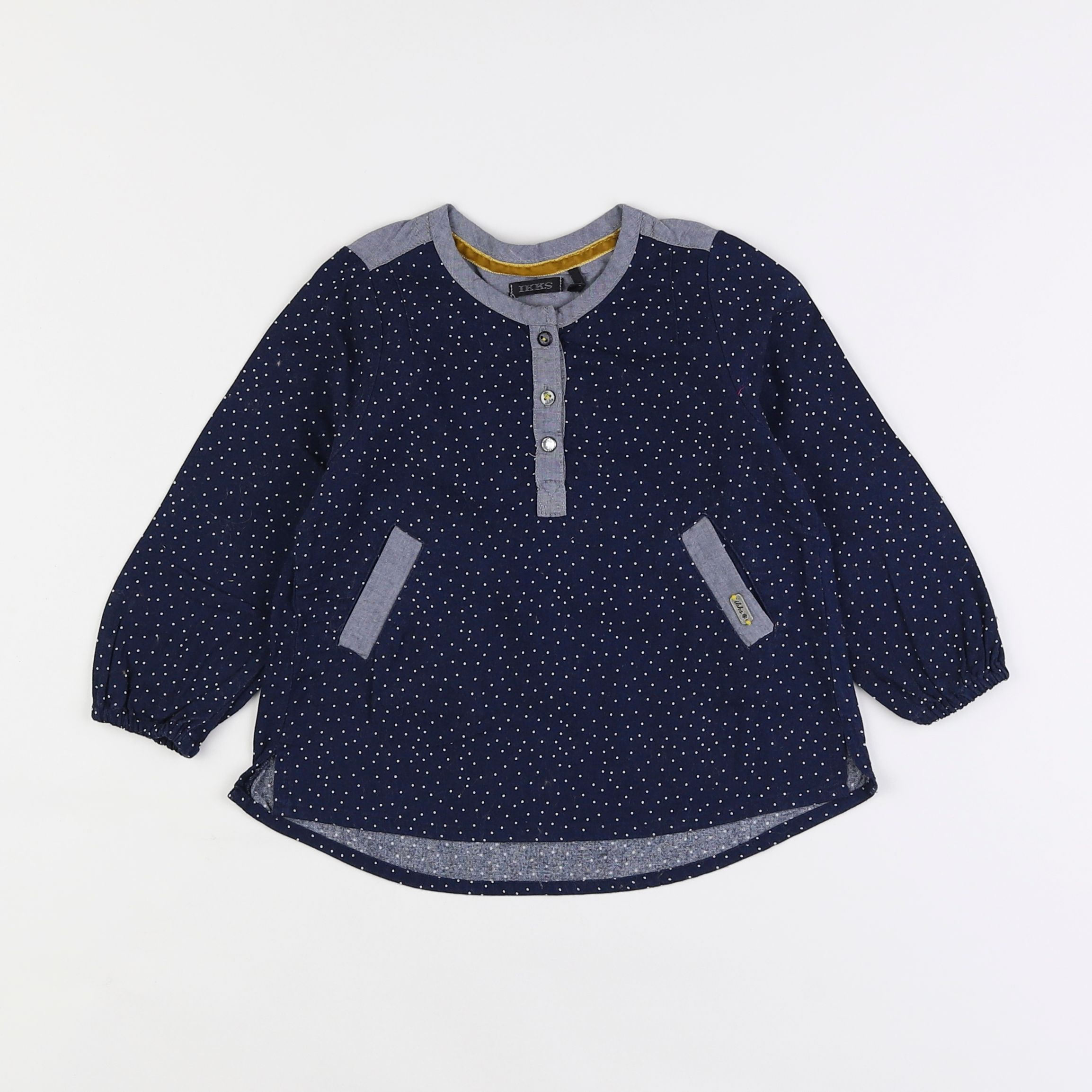 IKKS - blouse bleu, gris - 2 ans