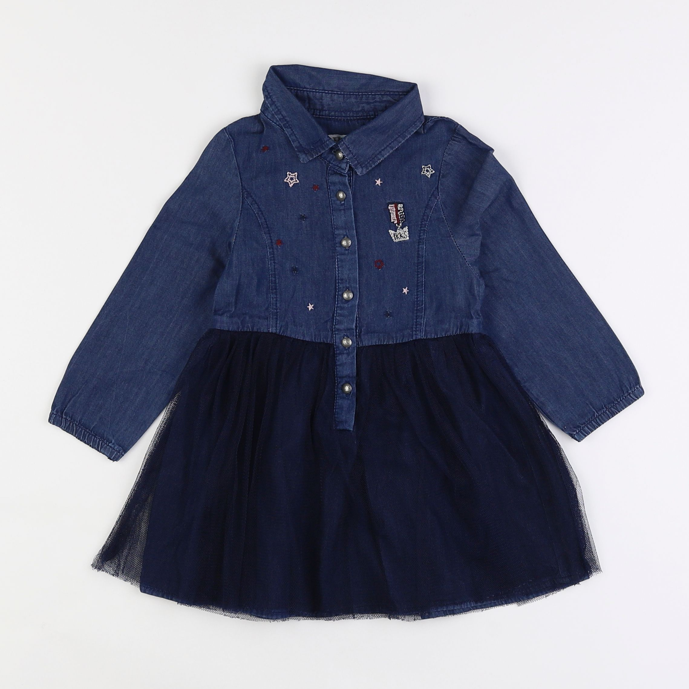 IKKS - robe bleu - 2 ans