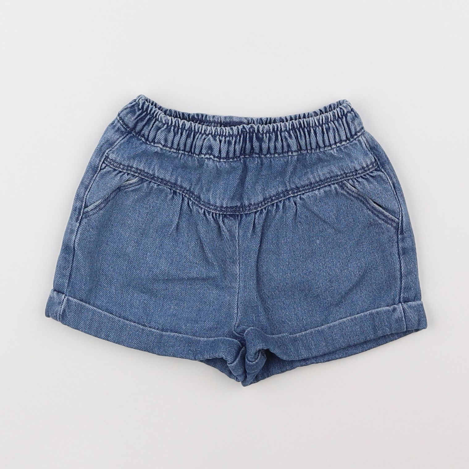 Vertbaudet - short bleu - 9 mois