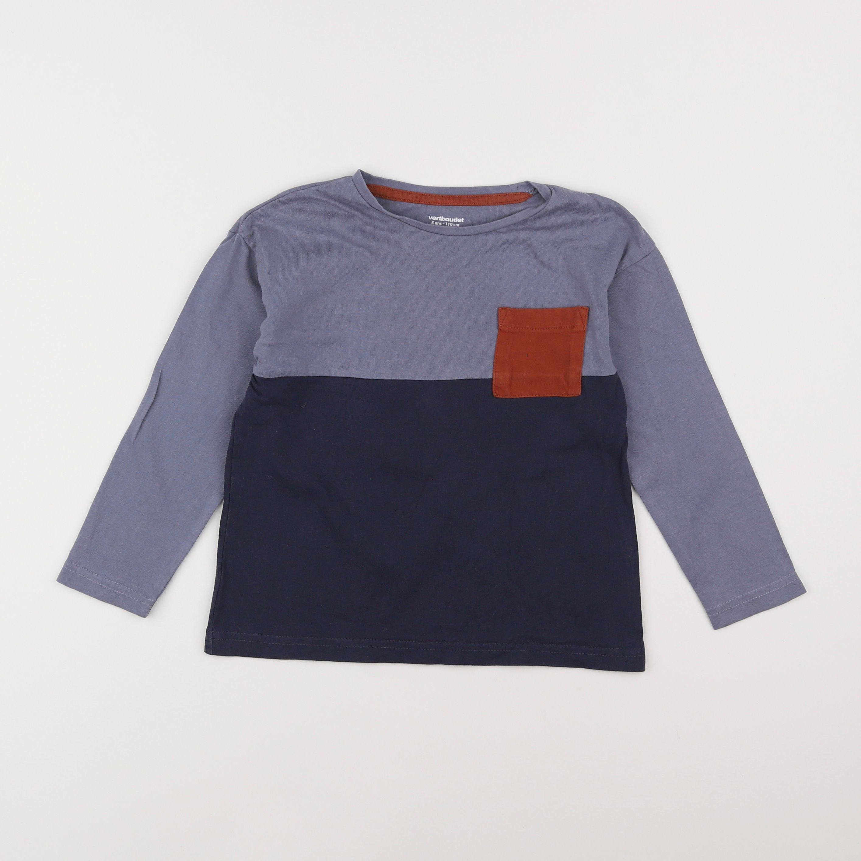 Vertbaudet - tee-shirt bleu - 5 ans