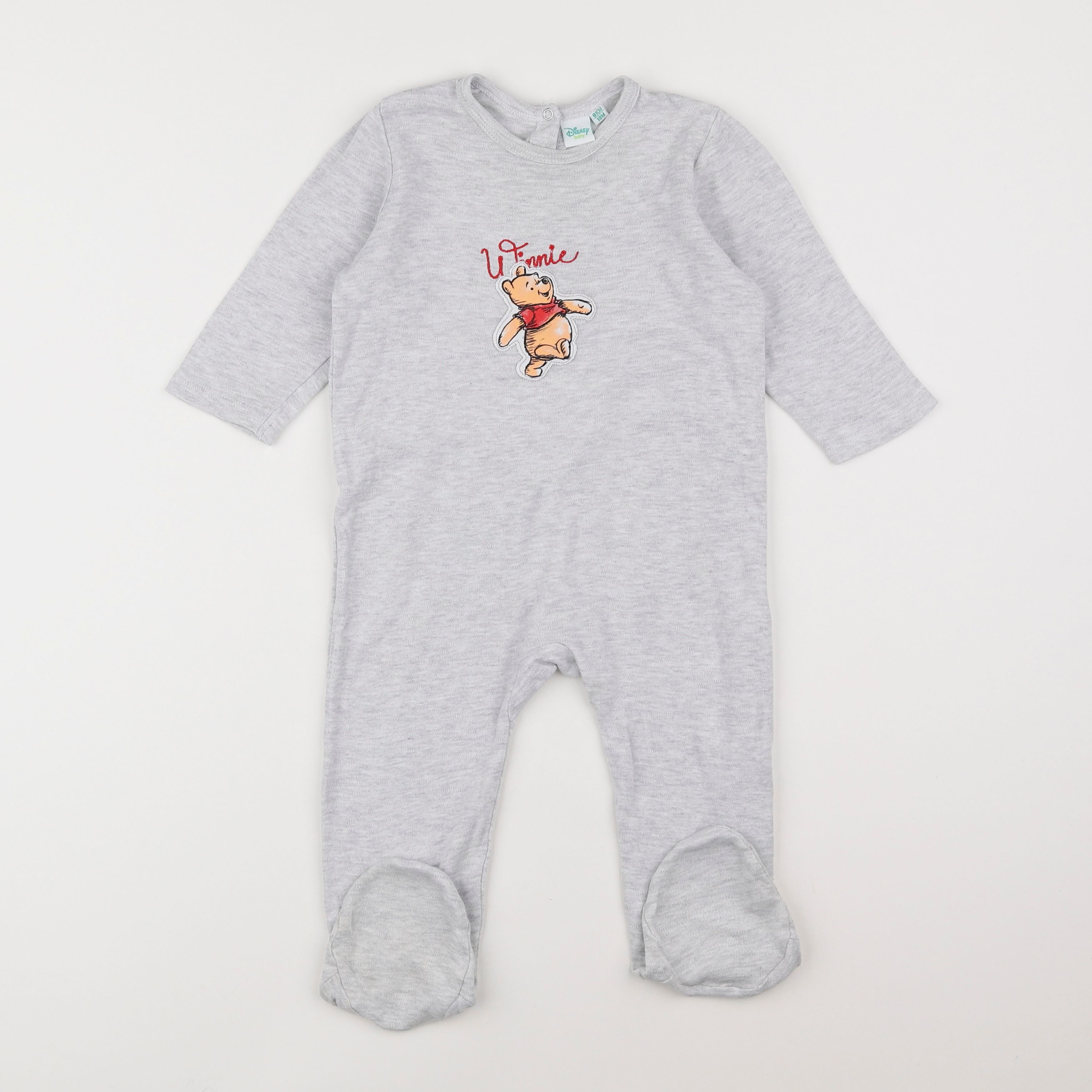 Vertbaudet - pyjama coton gris - 18 mois