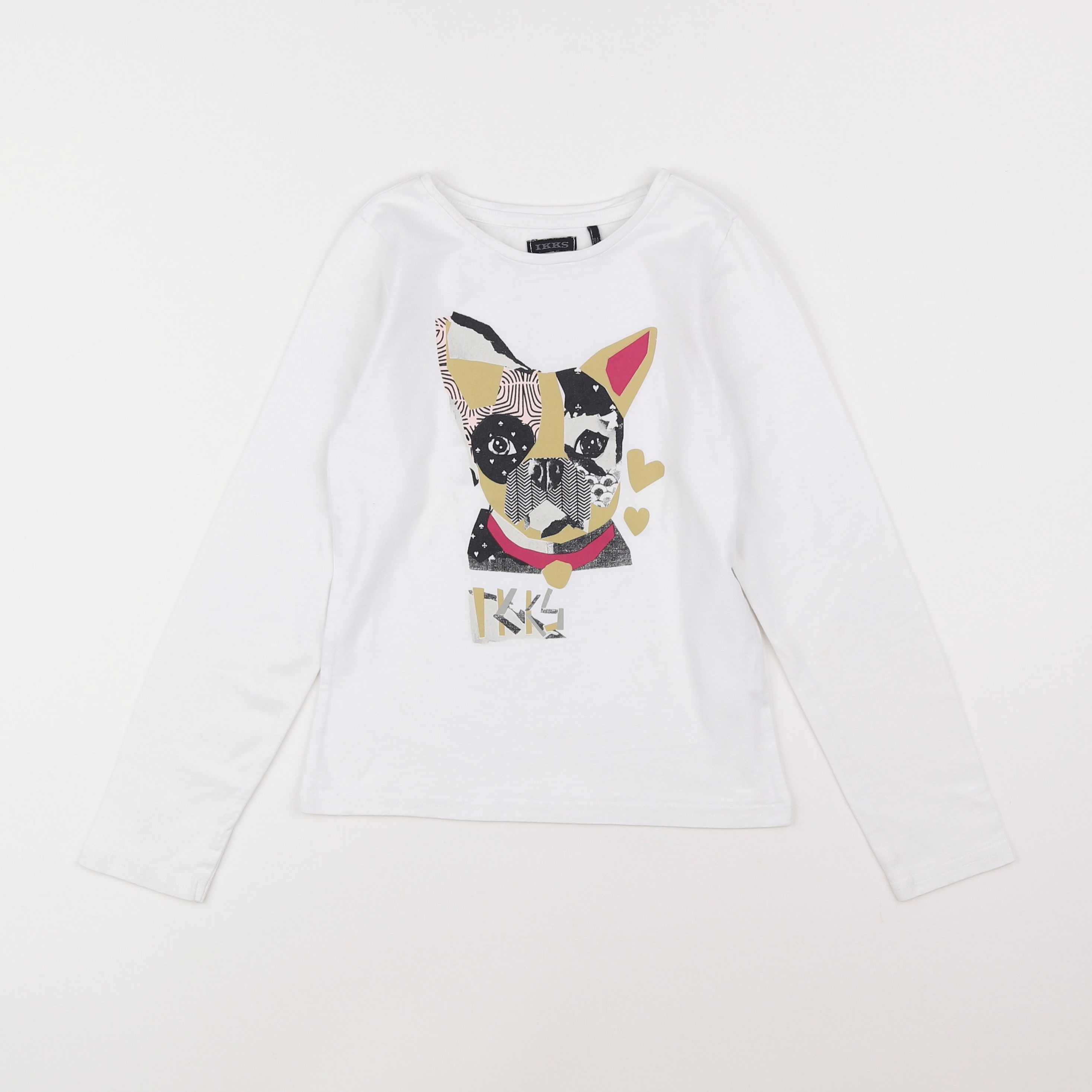 IKKS - tee-shirt blanc - 8 ans