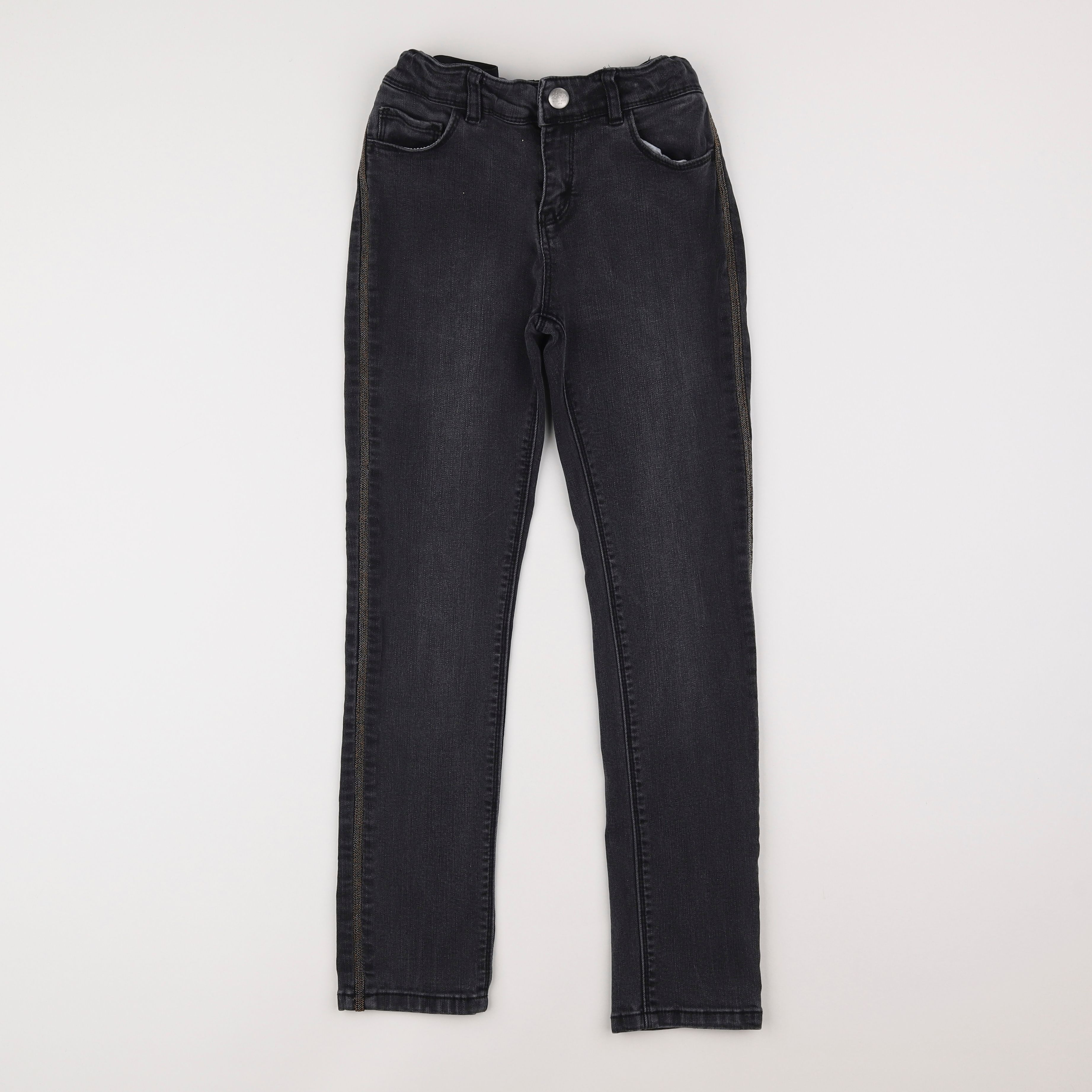 IKKS - jean gris - 7/8 ans