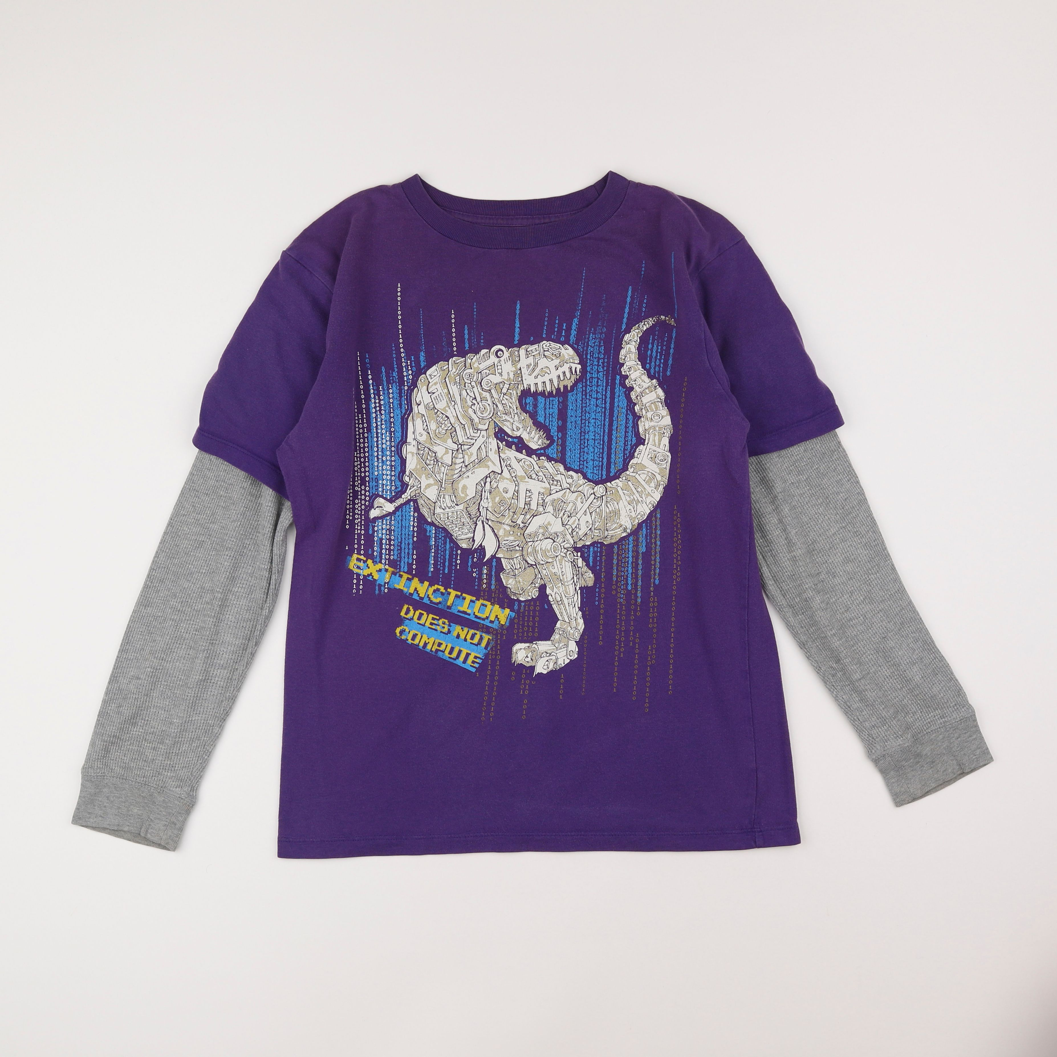 GAP - tee-shirt gris, violet - 10 ans