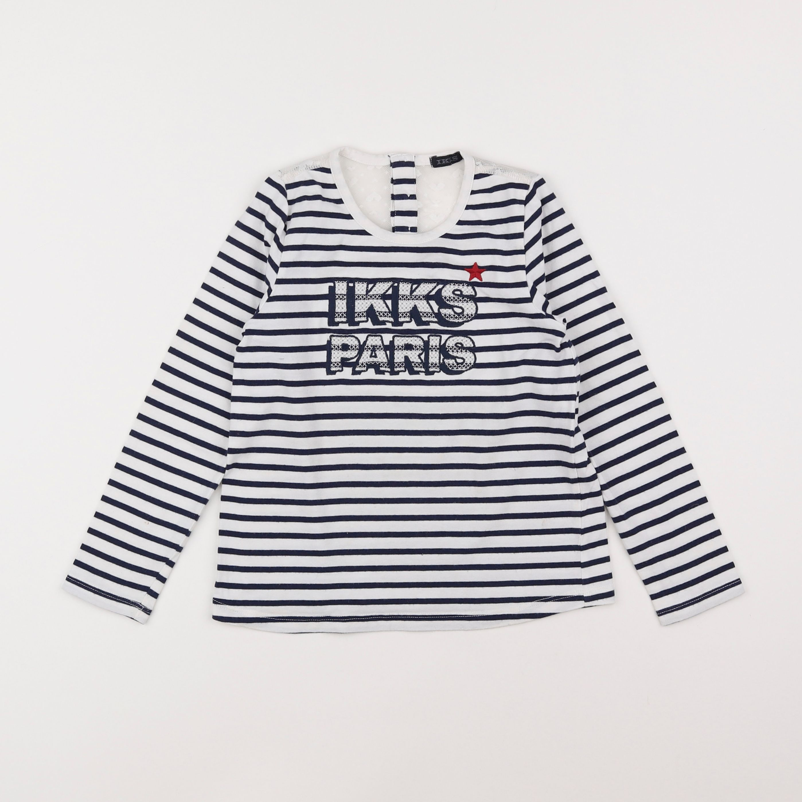 IKKS - tee-shirt blanc, bleu - 6 ans