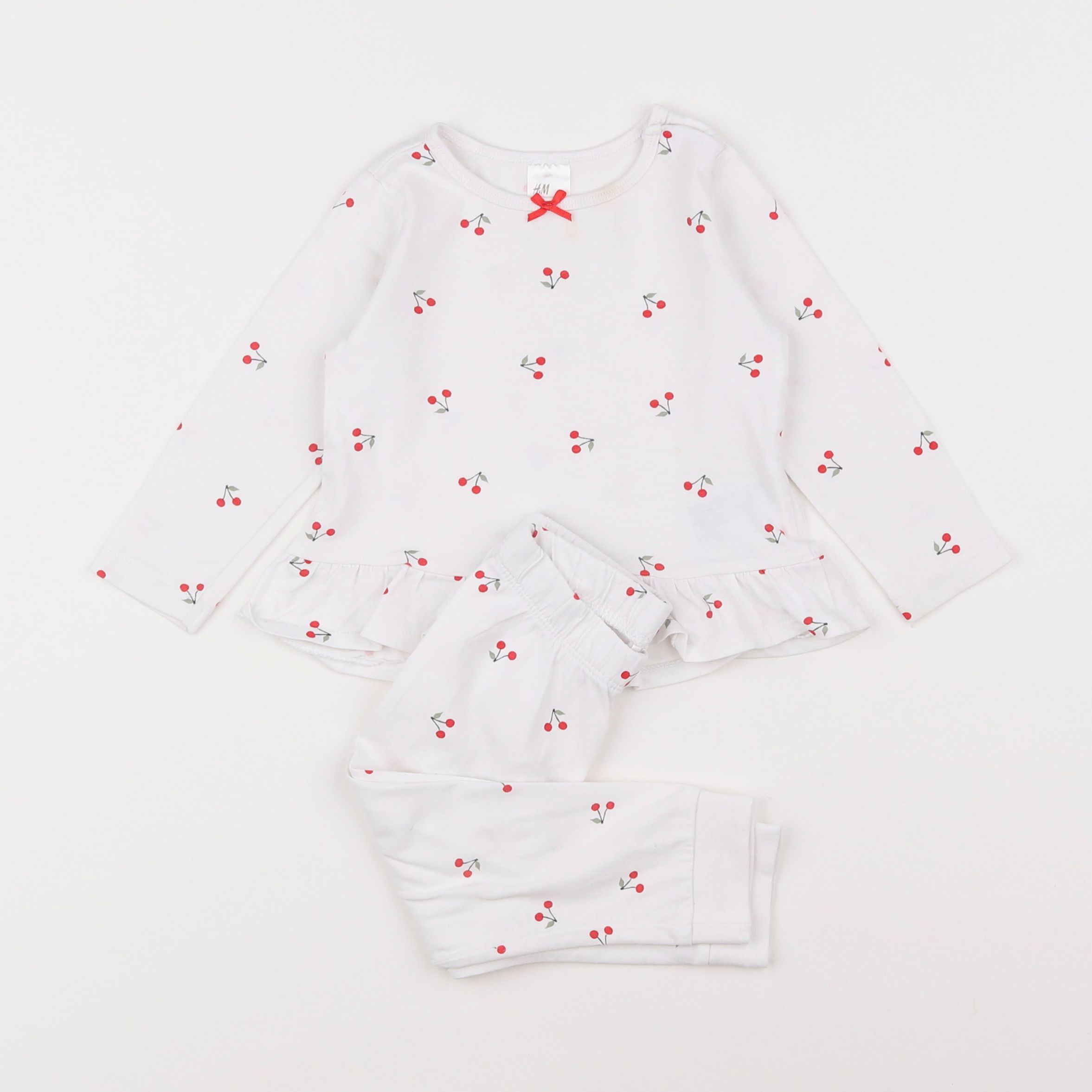 H&M - pyjama coton blanc - 6/9 mois