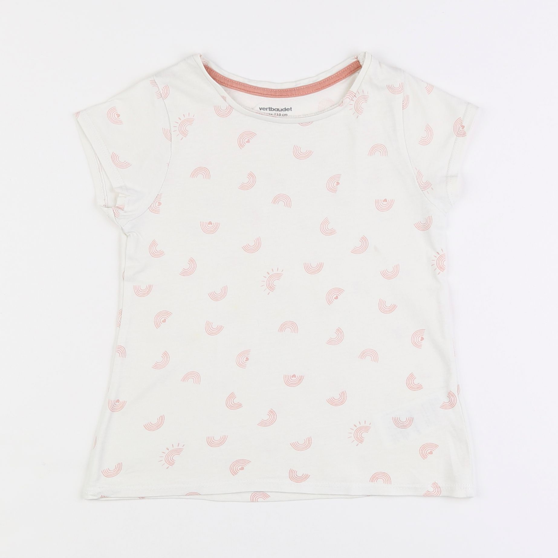 Vertbaudet - tee-shirt blanc - 5 ans