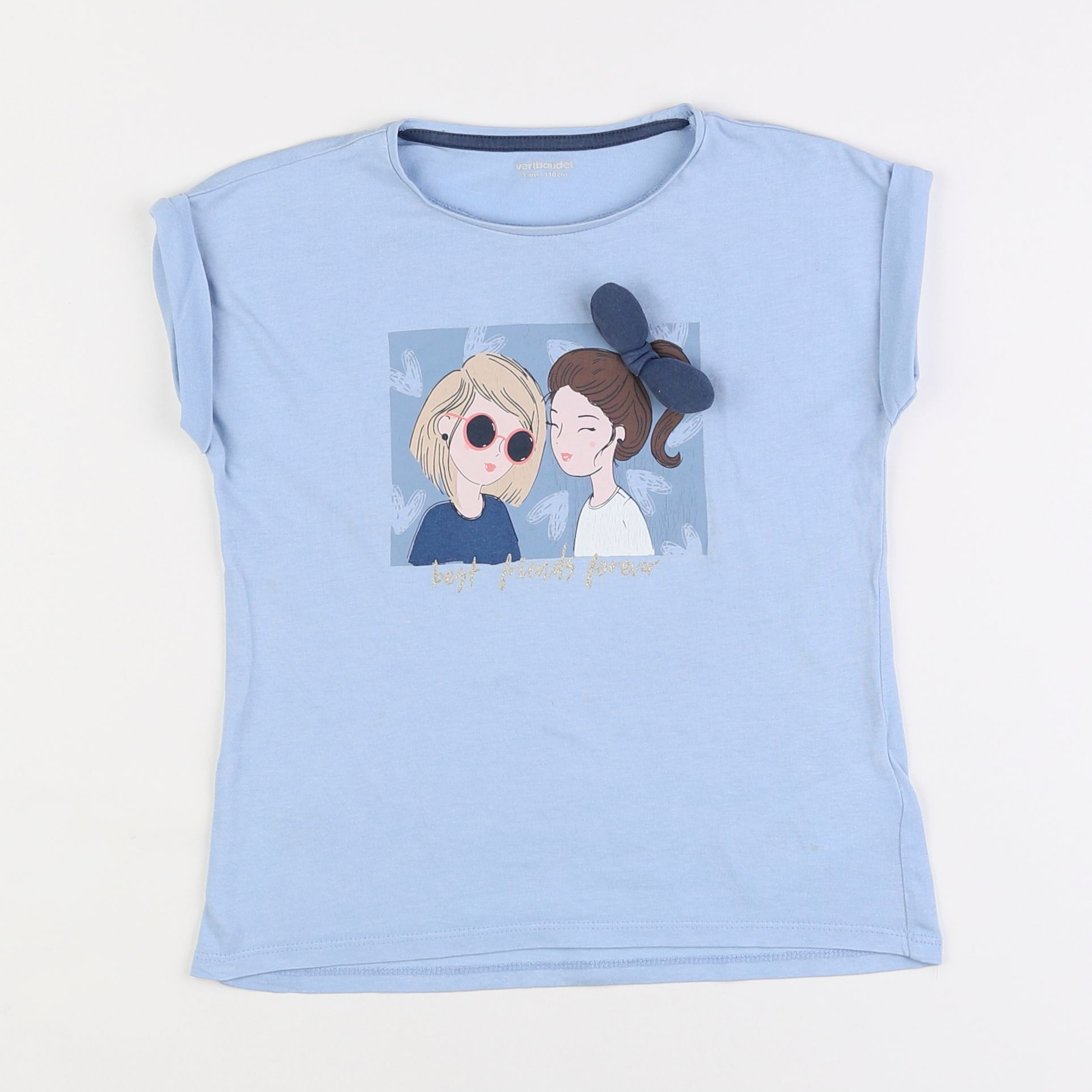 Vertbaudet - tee-shirt bleu - 5 ans