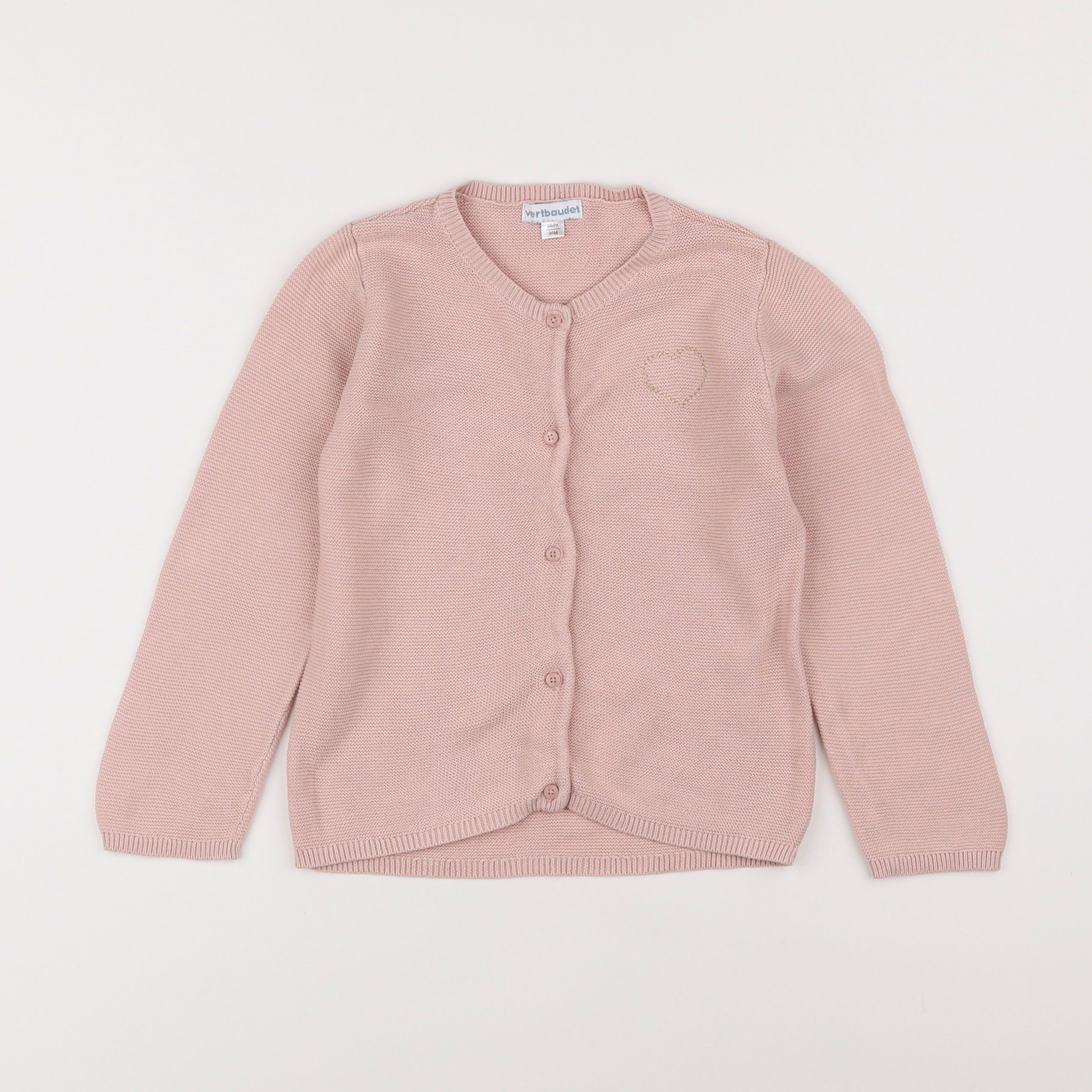 Vertbaudet - gilet rose - 3 ans