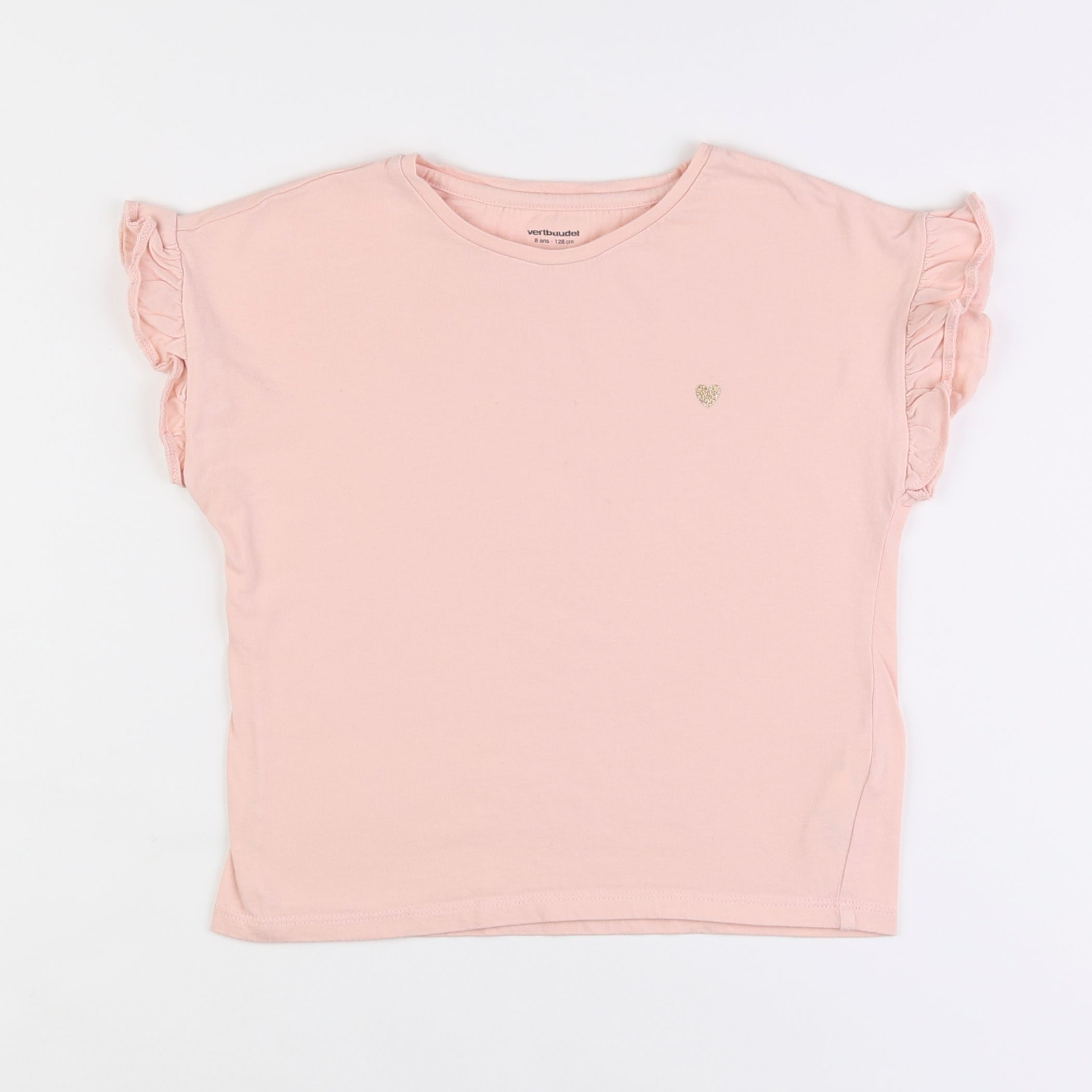 Vertbaudet - tee-shirt rose - 8 ans