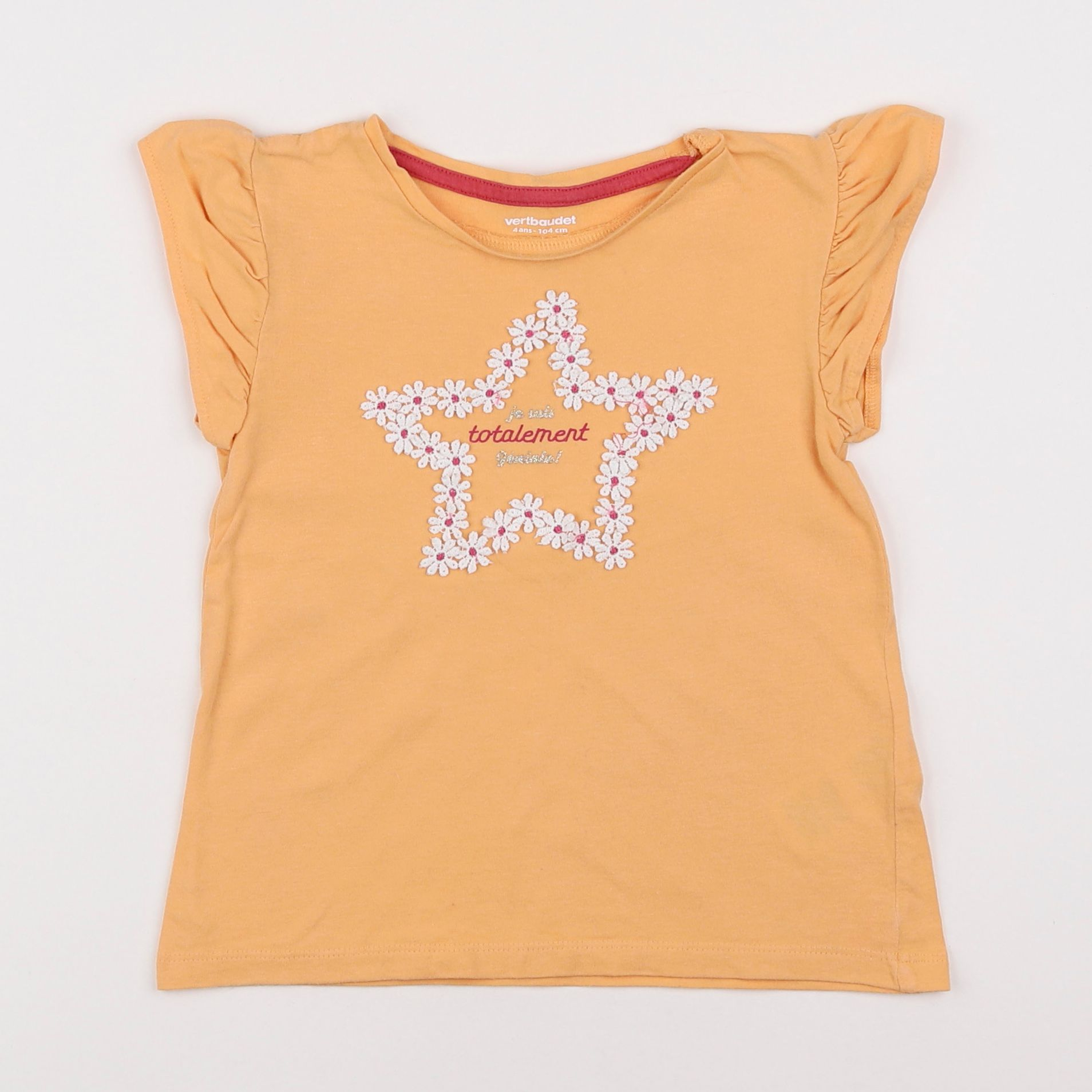 Vertbaudet - tee-shirt jaune - 4 ans