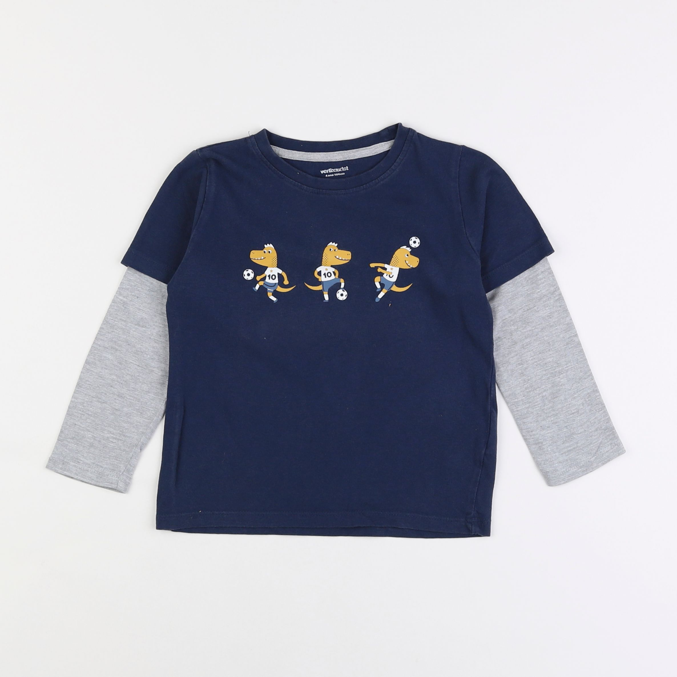 Vertbaudet - tee-shirt bleu - 4 ans