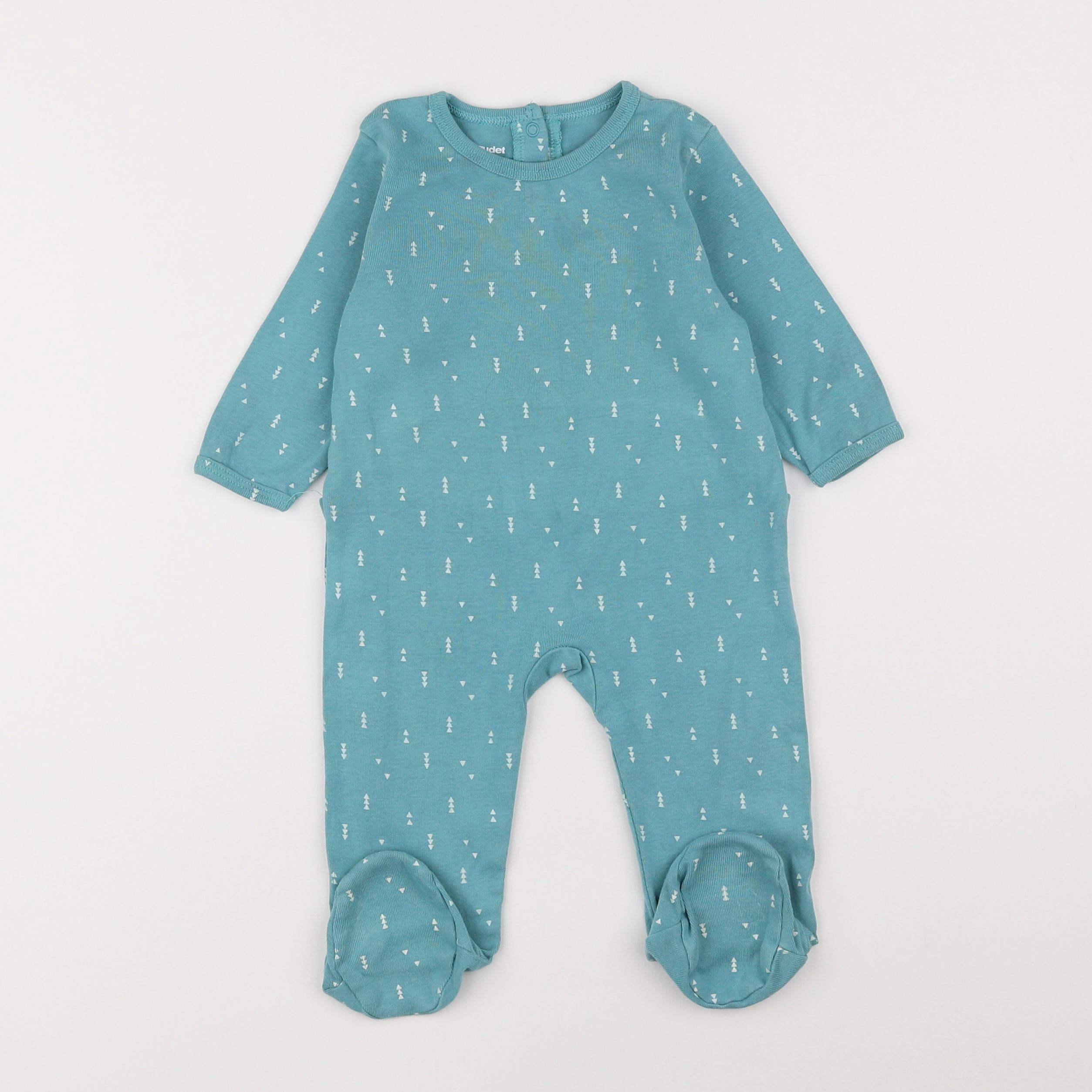 Vertbaudet - pyjama coton bleu - 6 mois