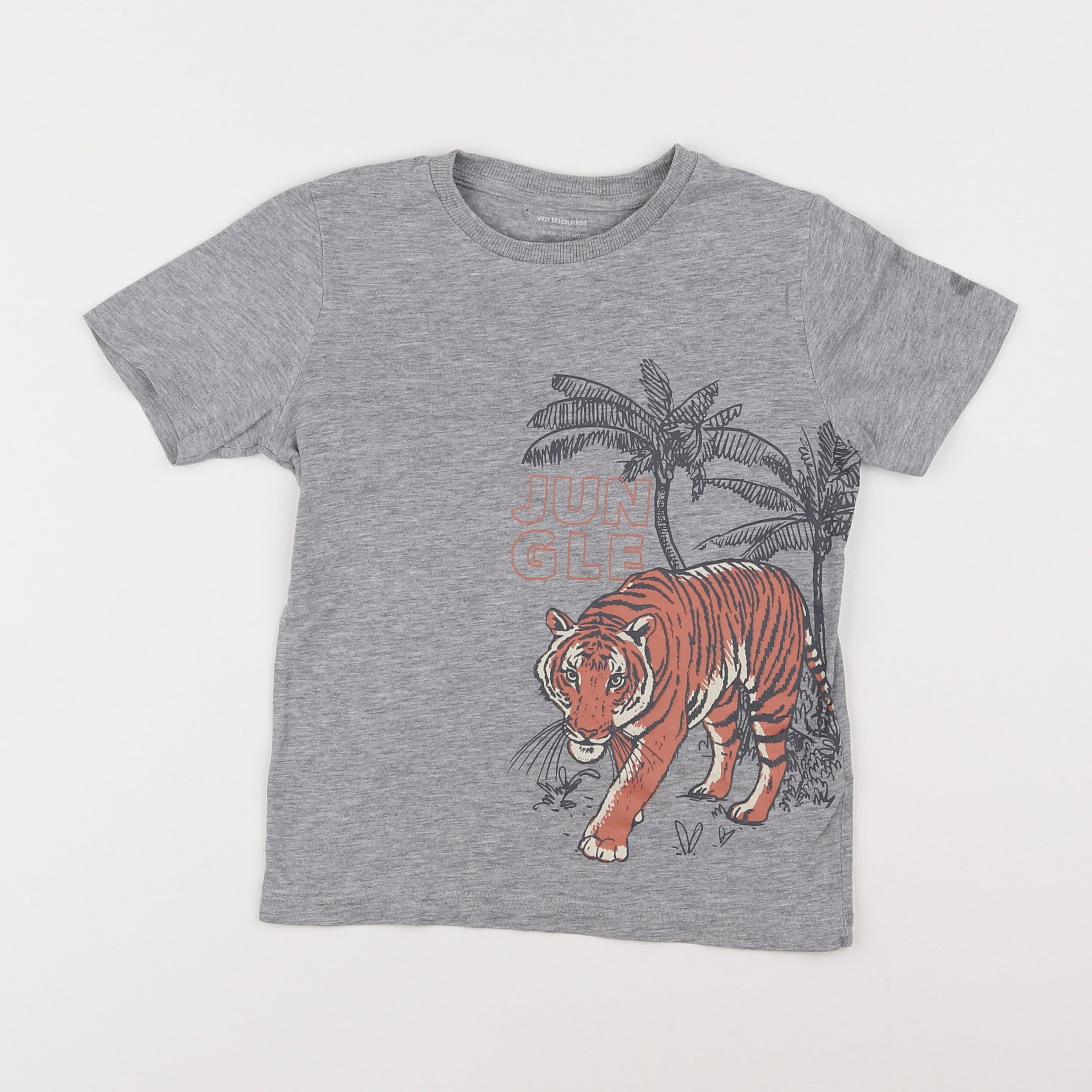 Vertbaudet - tee-shirt gris - 6 ans