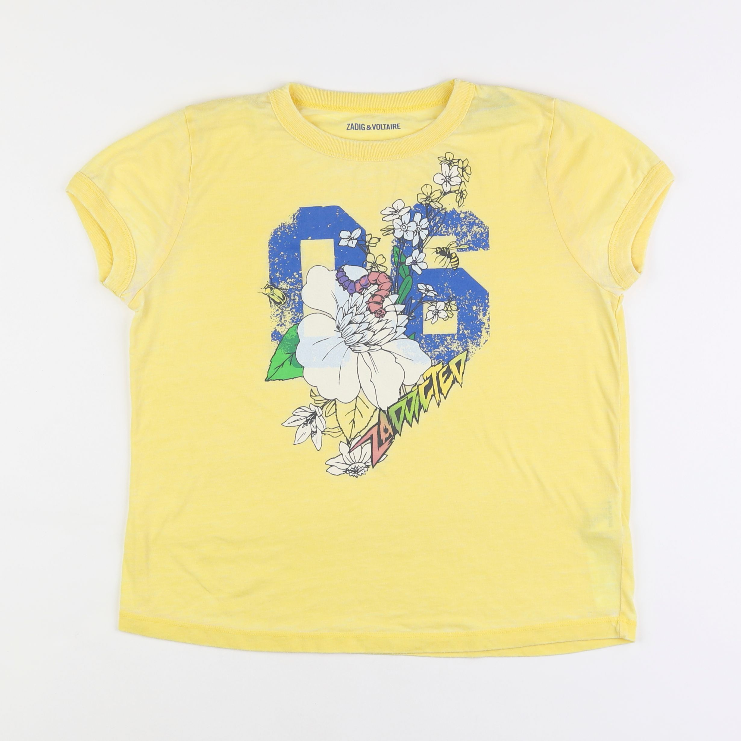 Zadig & Voltaire - tee-shirt jaune - 14 ans