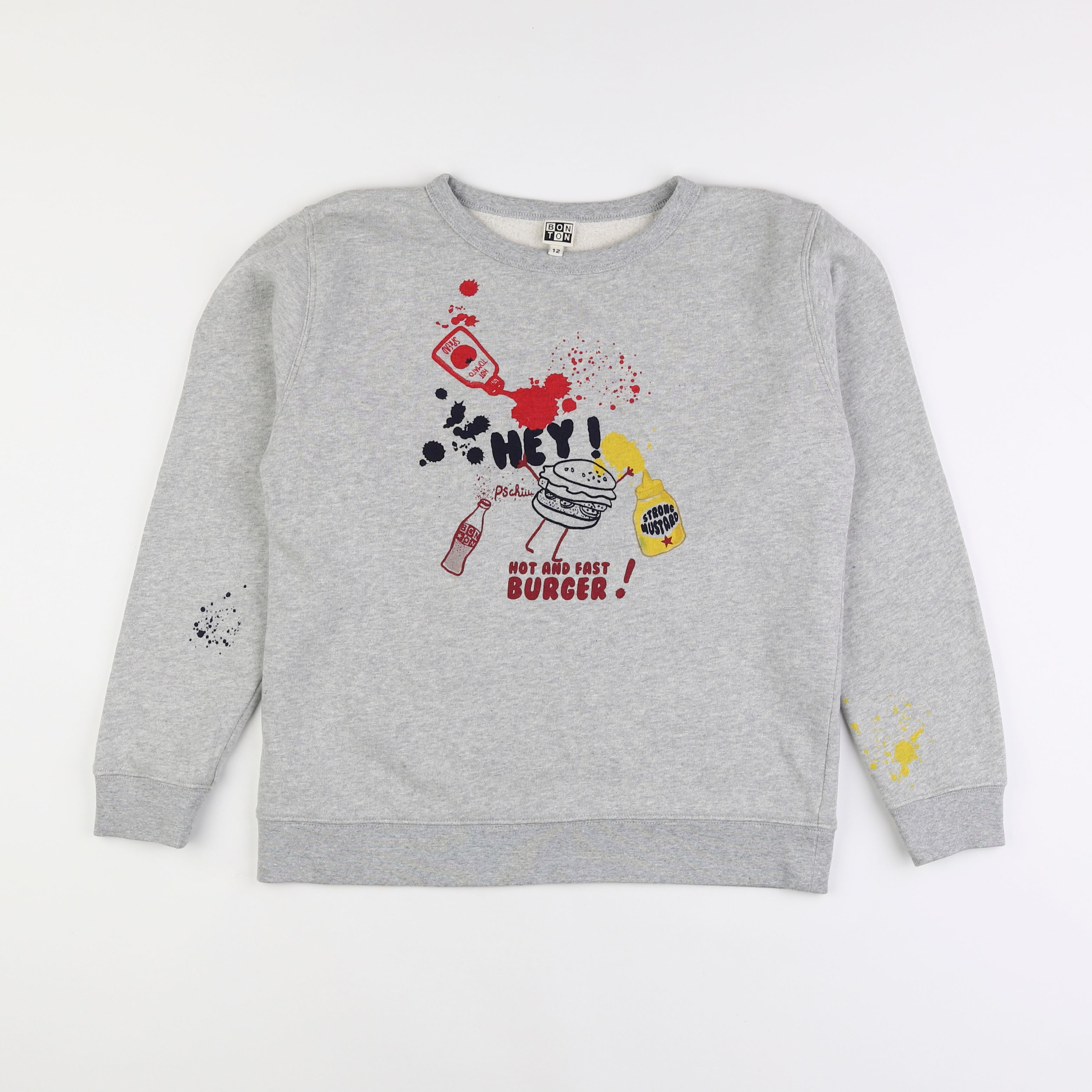 Bonton - sweat gris - 12 ans