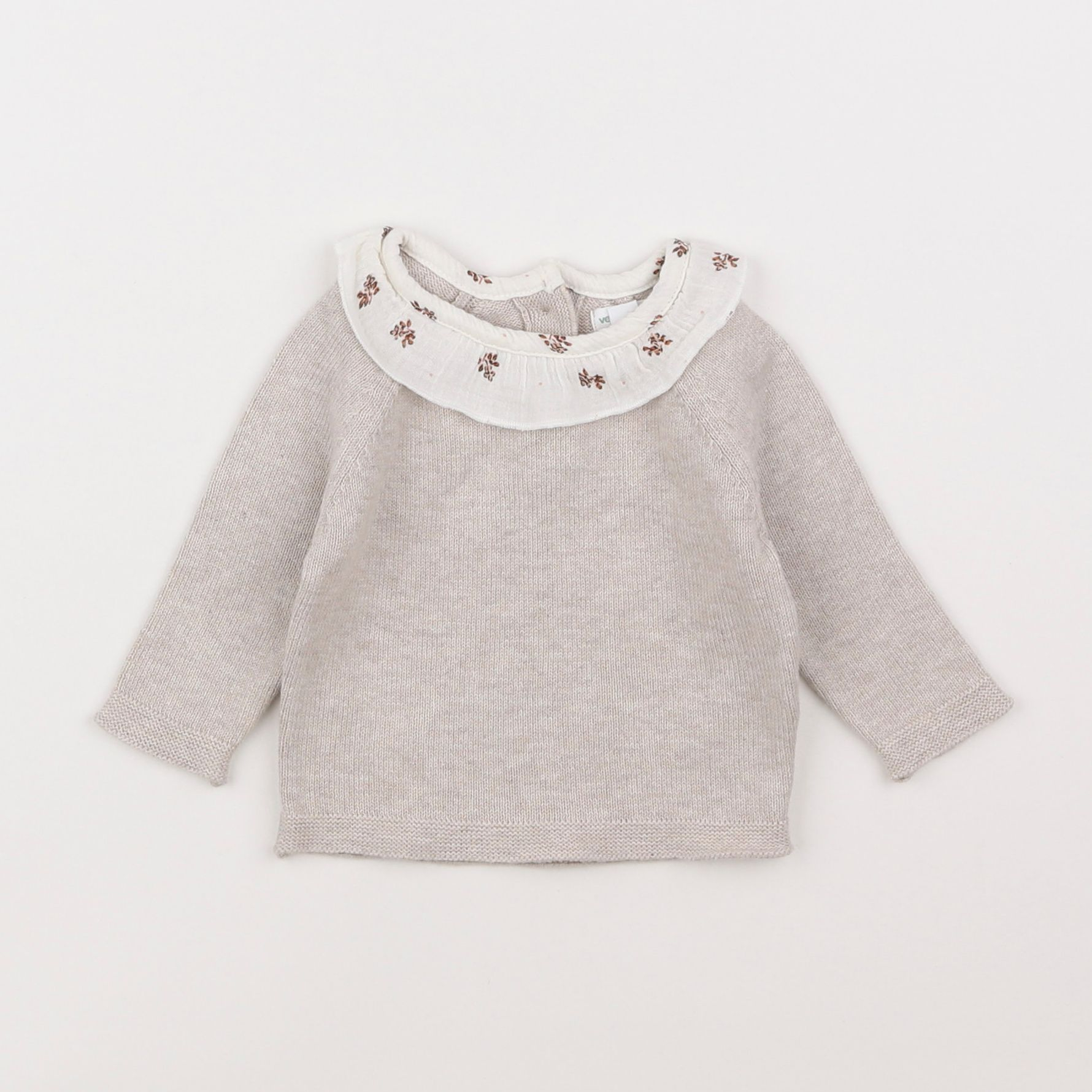 Vertbaudet - pull beige - 3 mois